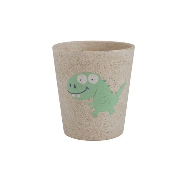 Jack & Jill Bamboo Rinse Cup for Kids - Dinosaur Design | Eco-Friendly Toddler Toothbrush Rinsing Cup | Perfect for Bathroom Sink, Travel & Montessori Learning