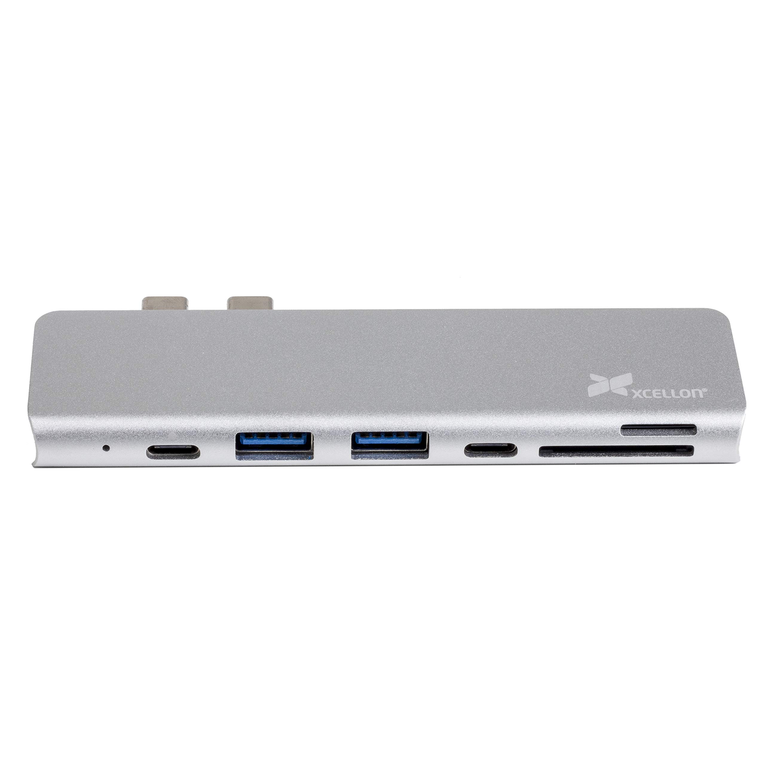 Premium Aluminum Portside Dock for MacBook Pro & Air (Silver) - USB-C Hub with 4K HDMI, USB 3.0, SD Card Reader - Perfect for Home Office & Remote Work Setup