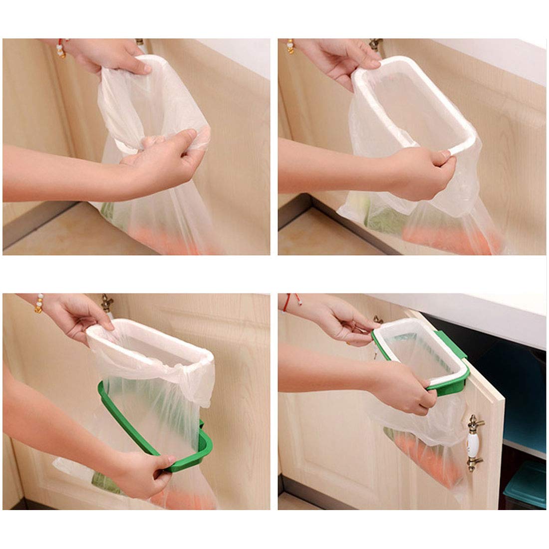 GARASANI Office Trash Bag Holder with Storage Rack - Compact Waste Bin Organizer for Home, Office & Kitchen Use