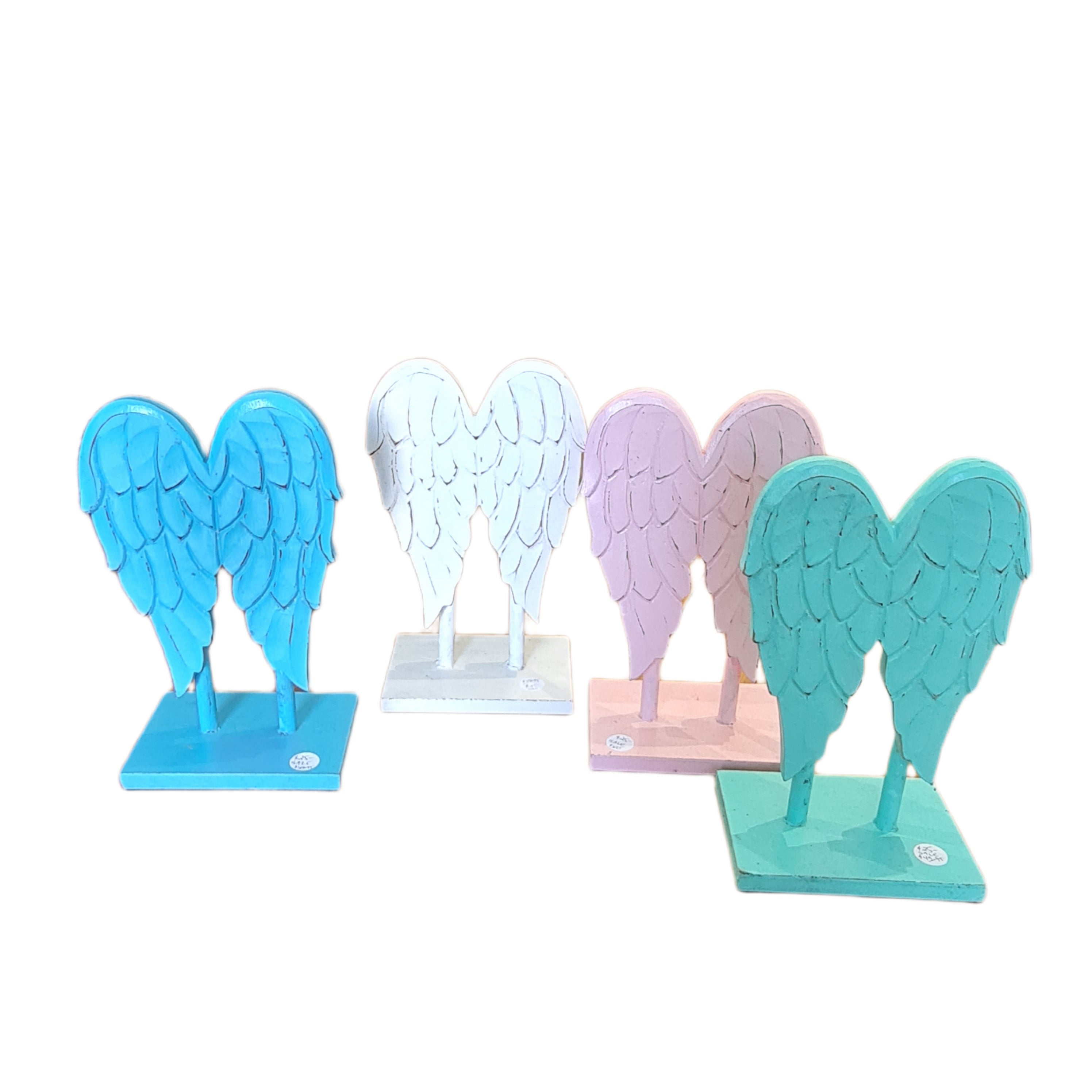 Small Angel Wings on Stand - Decorative Home & Garden Ornament for Christmas, Weddings, and Party Decorations