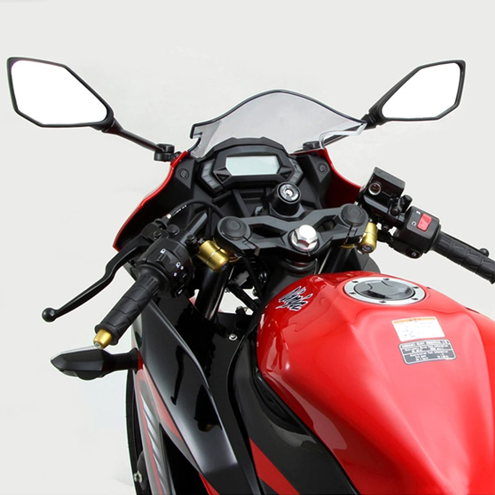 Mamiko Universal Motorcycle Rear View Mirrors - Compatible with Kawasaki Ninja 400 (2018-2021), Ninja 250 (2011-2018), ZX6R, ZX636, 650, 300R & EX300 ABS - Durable Replacement Side Mirrors for Enhanced Safety & Visibility on Road Trips
