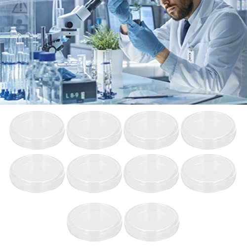 10Pcs Sterile Petri Dish Set - 76mm High Borosilicate Glass Bacterial Culture Dishes with Lids for School Lab, Science Experiments & Microbiology Studies | Perfect for Classroom Projects, Home Science Fairs & Professional Laboratory Use