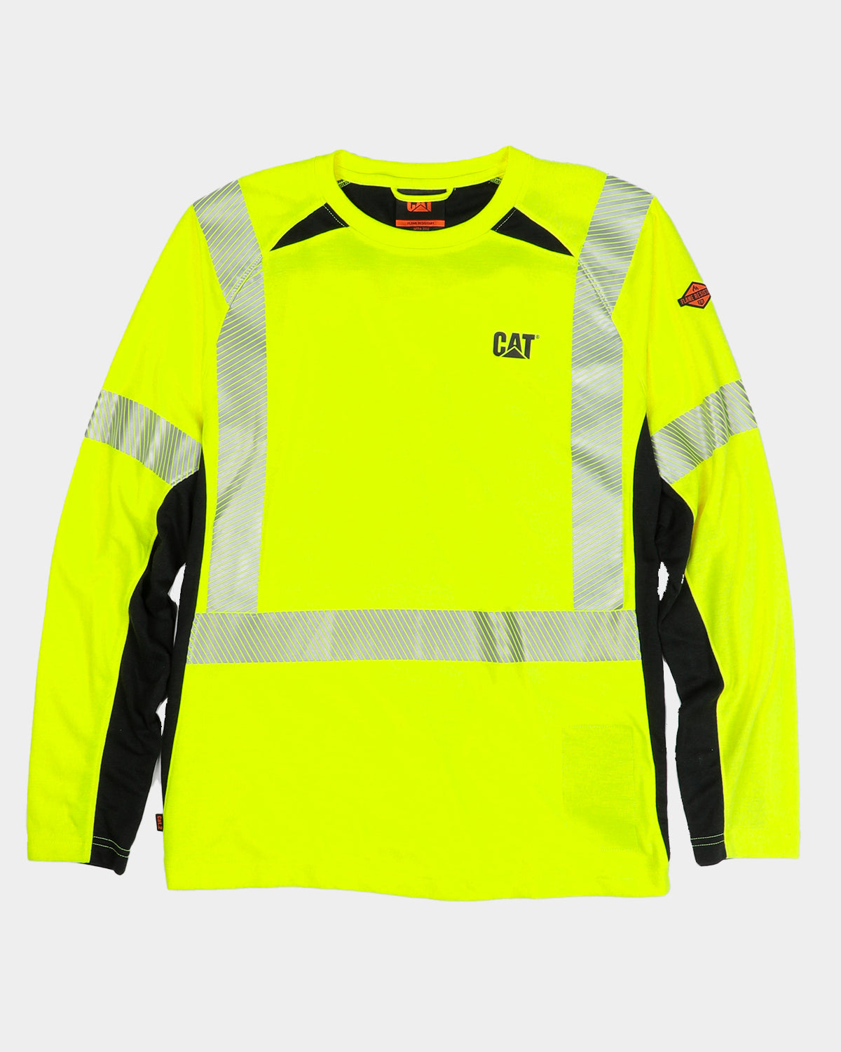 High Visibility Men's FR Long Sleeve Performance Shirt - Flame Resistant Workwear for Construction & Outdoor Safety