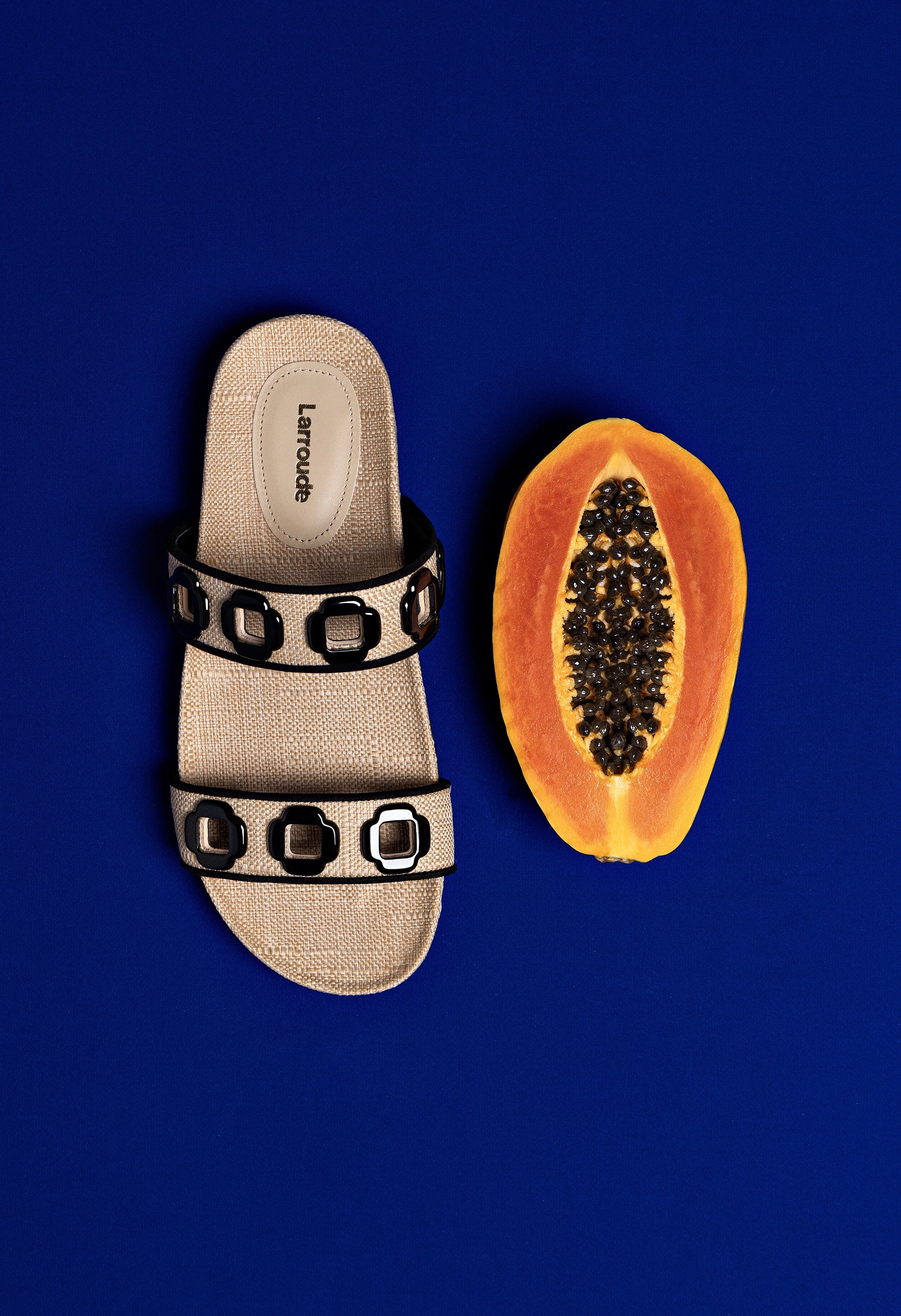 Milan Slide Sandals for Women - Beige Raffia with Black Trimming | Comfortable Summer Slides | Perfect for Beach, Pool, and Casual Outfits