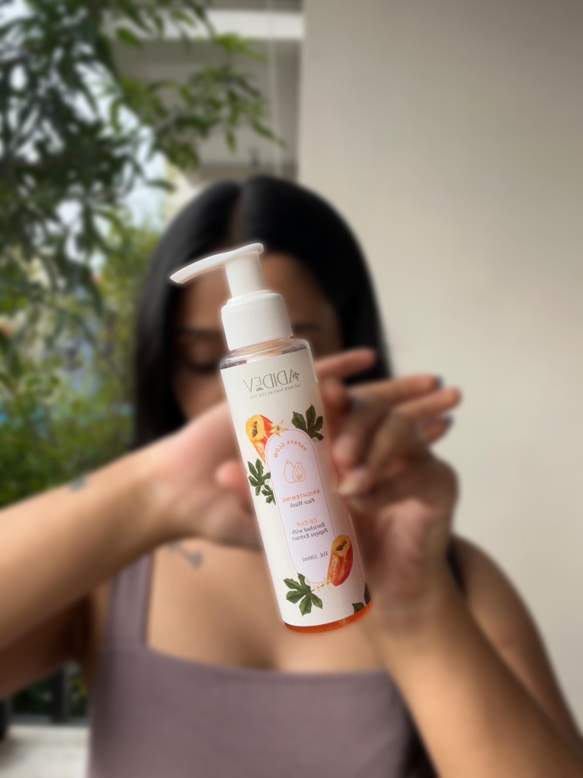 Papaya Glow Face Wash - Brightening & Exfoliating Cleanser for Glowing Skin | Morning & Night Skincare Routine