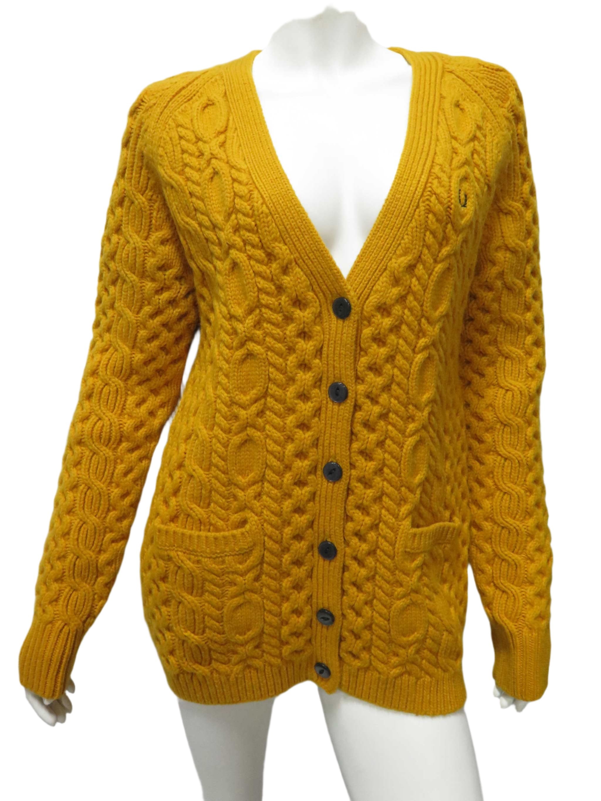 Fred Perry Aran Cardigan for Men & Women | Classic Knit Sweater | Warm Winter Fashion | Perfect for Casual Outfits & Office Wear