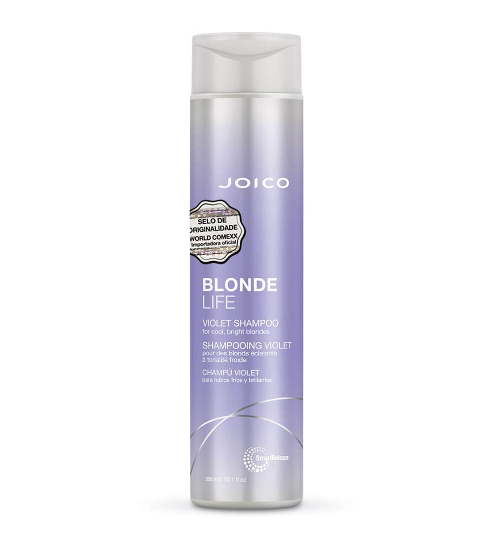 Joico Blonde Life Violet Shampoo 300ml for Blonde & Highlighted Hair - Tones Brassiness & Enhances Shine - Pack of 1 - Perfect for Salon-Quality Color Care at Home