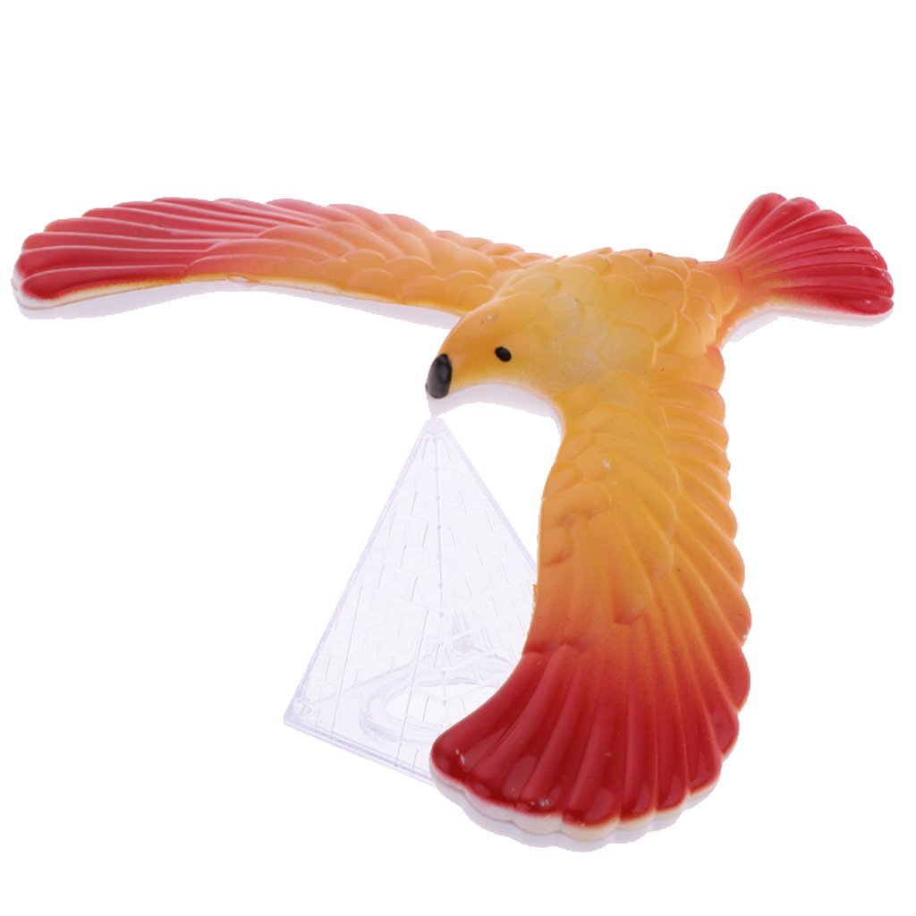 Tongina Amazing Balancing Eagle Toy with Pyramid Stand - Stress Relief & Focus Desk Decor for Kids & Adults - Perfect for Office, Home, Study Room
