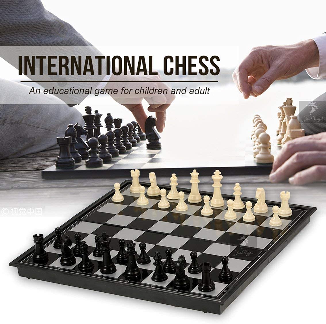 Magnetic Educational Chess Board Set - 10 Inch Folding Chess Game for Kids & Adults, 2 Players Travel Toy (Black) - Perfect for Family Game Nights, Travel, and Learning Strategy Skills