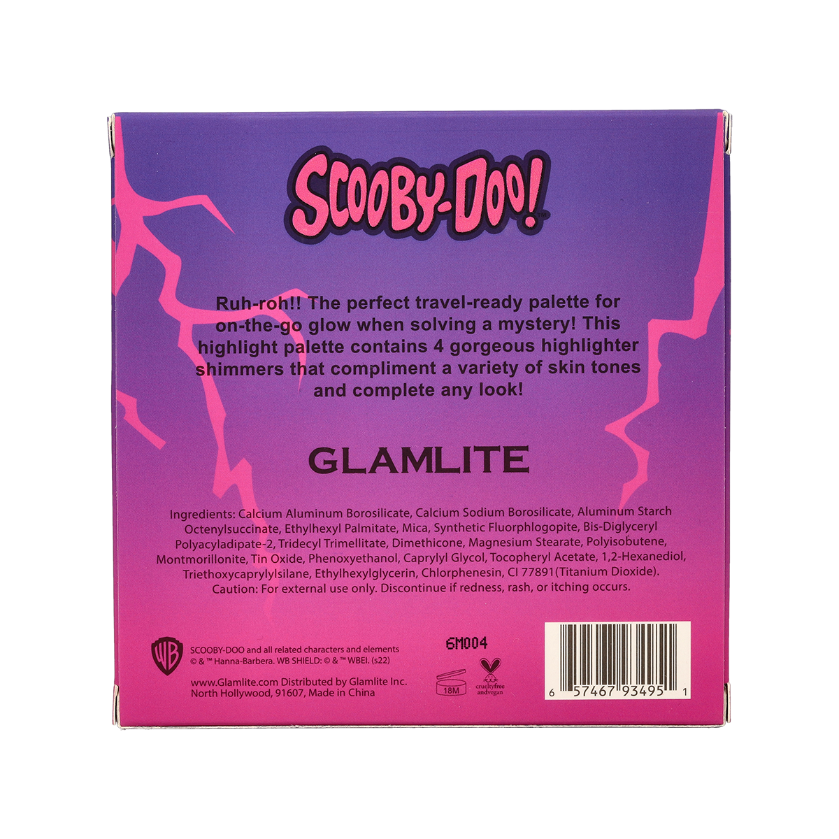 Glamlite Scooby Doo Highlighter Palette - Shimmer & Glow Makeup Set for Cheeks & Eyes | Perfect for Cosplay, Halloween, and Everyday Glam Looks