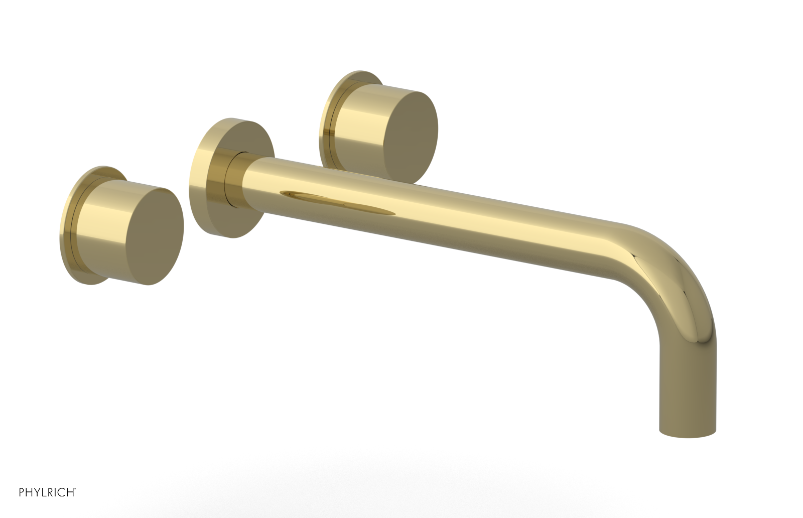 Basic II 10-Inch Wall Tub Faucet Set with Smooth Handles - 230 57 10 - Perfect for Bathroom Renovation and Modern Home Decor