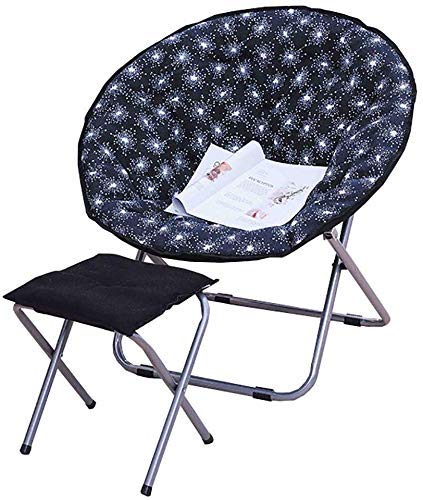 Portable Folding Beach Chair - Deck Chair, Lounge Chair, Sunbed & Moon Chair for Outdoor Relaxation, Picnics, Camping & Beach Vacations