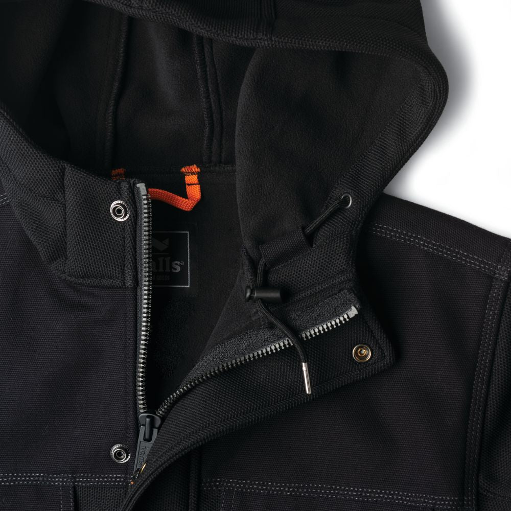 Walls Men's Bridgeport Rugged Flex Knit Work Jacket - Durable Black YJ12 for Construction, Outdoor Work & Cold Weather Protection