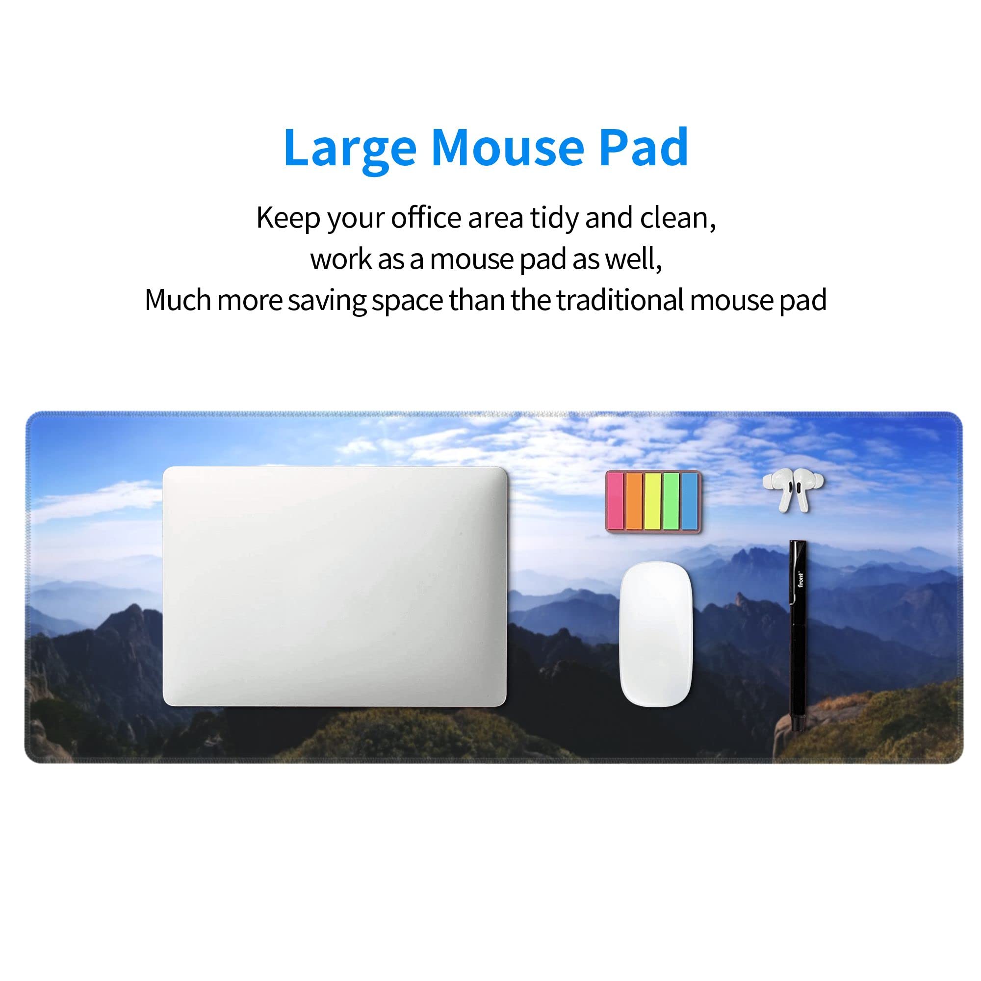 Custom Extended Gaming Mouse Pad - Personalized with Your Photo/Text, Large 31.5x12 Inch (80x30cm) Non-Slip Rubber Base, Stitched Edge Mouse Mat for PC, Laptop, Office & Gaming Setup - Perfect for Workstations, Esports & Home Office Use