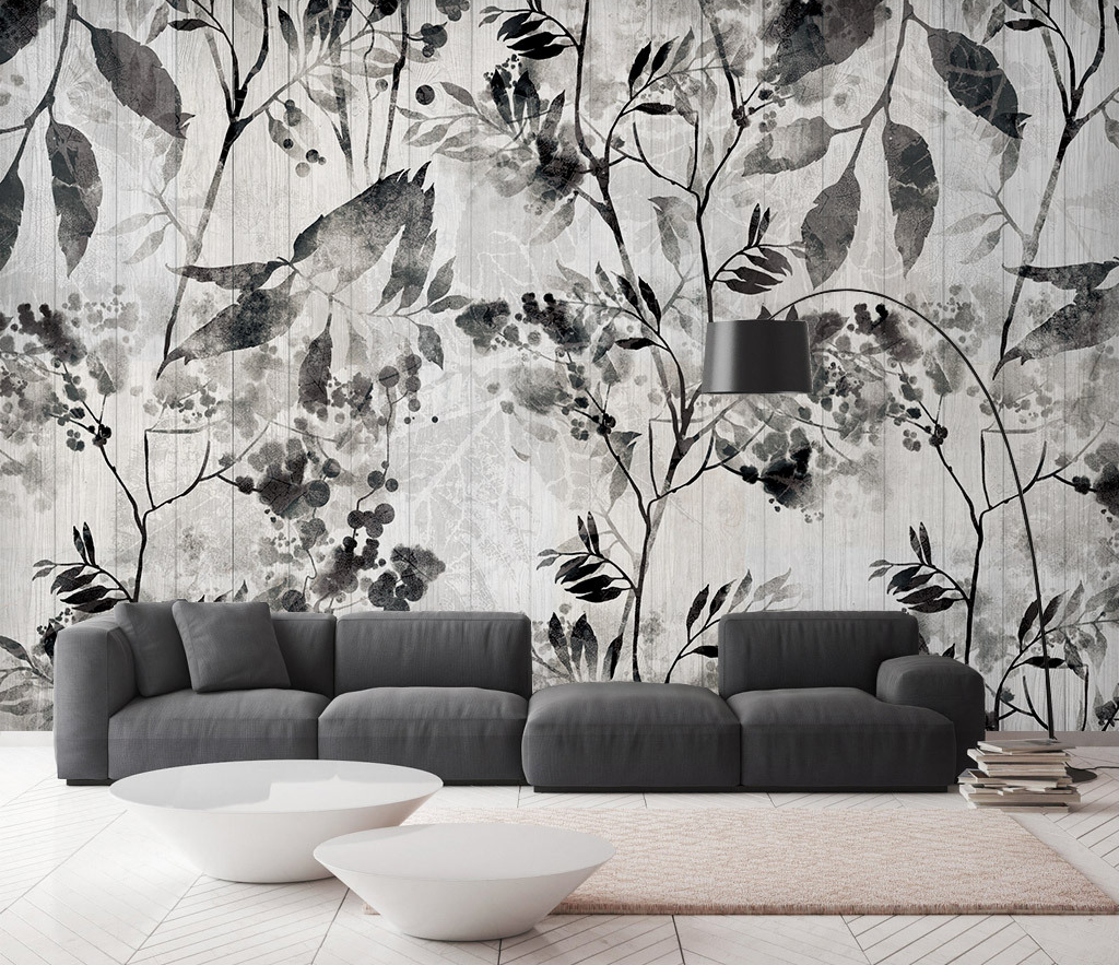 Premium Black Trees Wallpaper Murals - High Quality Peel & Stick Wall Art Décor for Living Room, Bedroom & Office