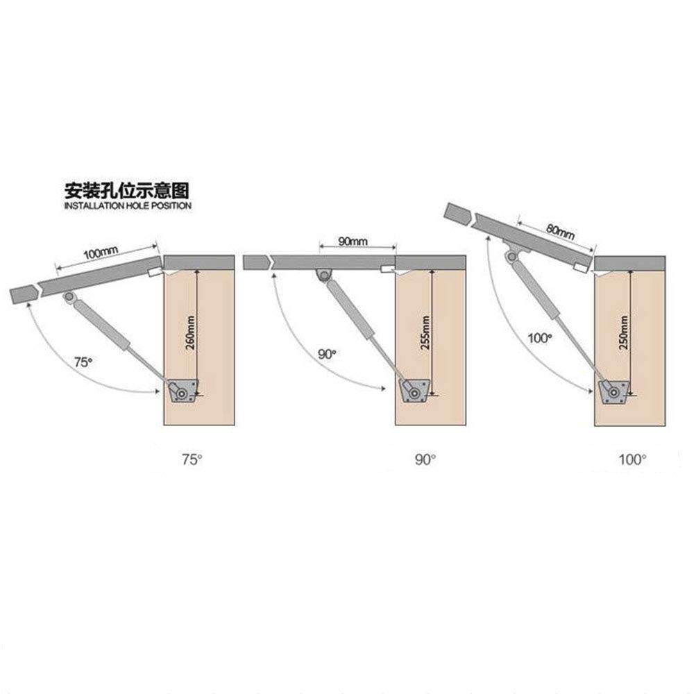 2-Pack Hydraulic Support Rods for Cabinet Doors - Soft Close Gas Strut Hinge, Furniture Hardware Fittings, Tatami Door Buffer, Telescopic Rod - Perfect for Kitchen Cabinets, Wardrobes & Storage Units