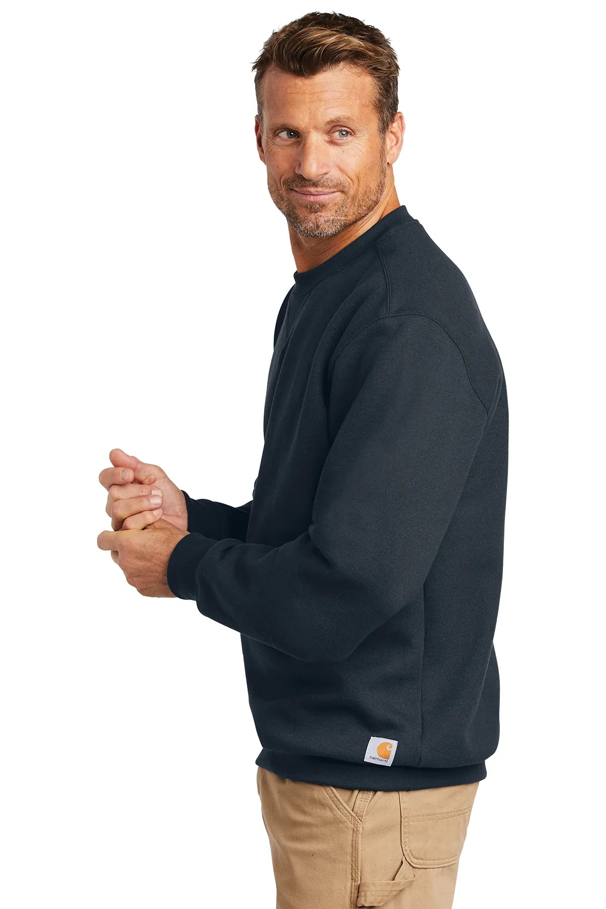 Carhartt Midweight Custom Sweatshirts for Men & Women - New Navy Blue Pullover Hoodie | Workwear, Casual Wear & Outdoor Activities