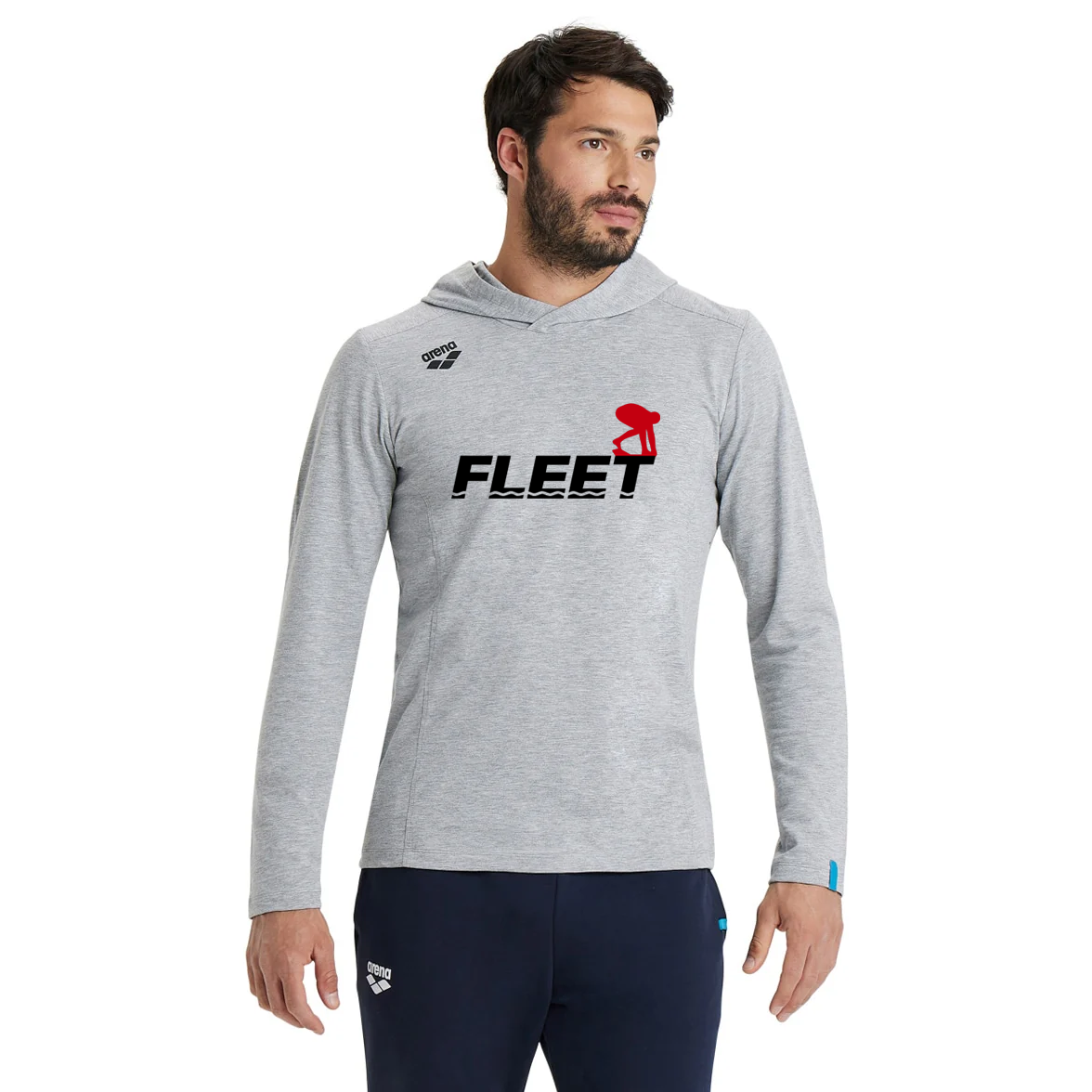 FLEET Arena Unisex Team Hooded T-Shirt with Logo - Customizable Hoodie for Sports Teams, School Clubs & Group Events - Perfect for Team Uniforms, Fan Gear and Casual Wear