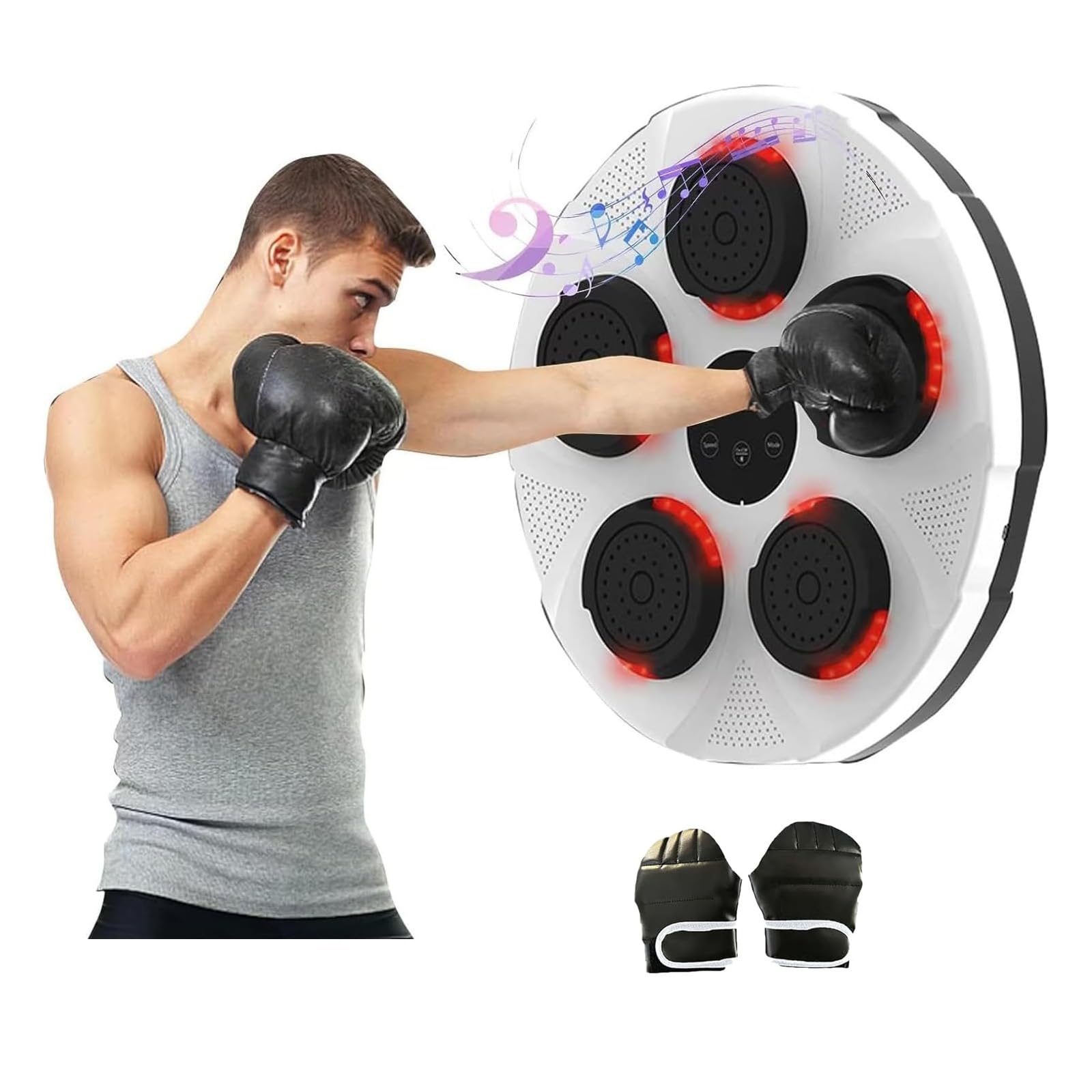 iToolHorse Electronic Smart Music Boxing Machine - Wall Mounted Digital Punching Pad for Focus & Agility Training - Perfect for Kids, Adults & Home Gym Workouts - Great for Stress Relief, Fitness & Boxing Practice