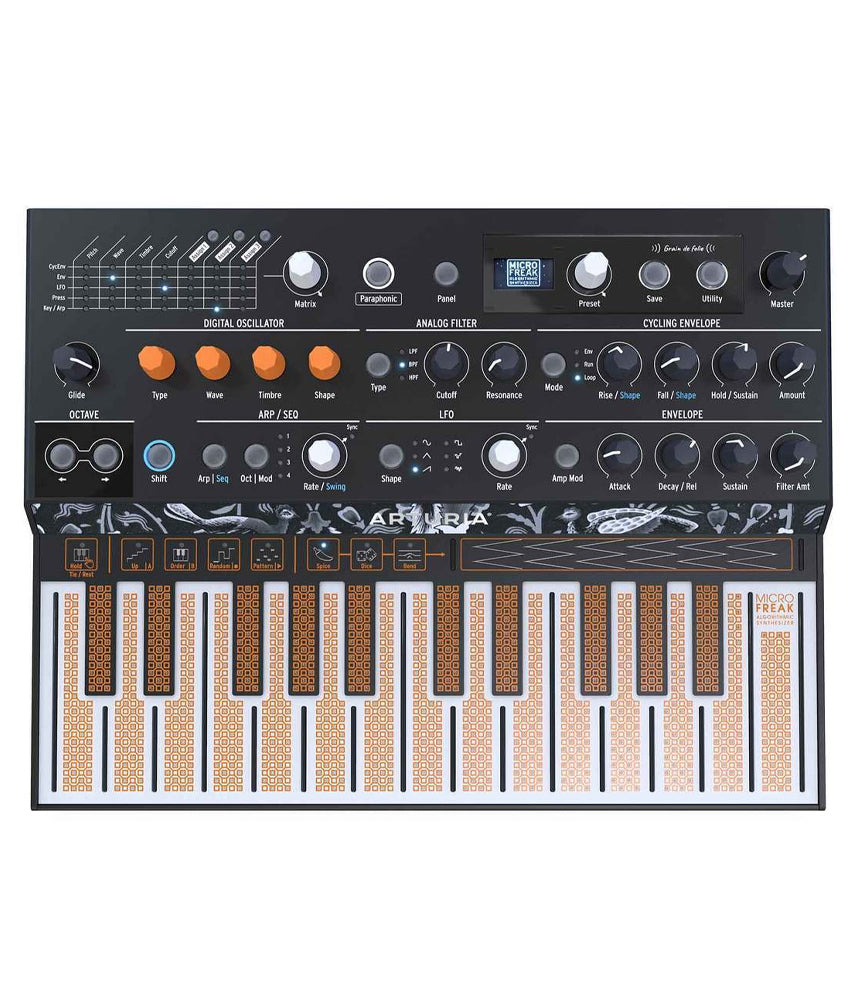 Arturia MicroFreak Hybrid Synthesizer & Sequencer - Digital Analog Synth Keyboard with Touch Keyboard for Music Production, Live Performance & Studio Recording