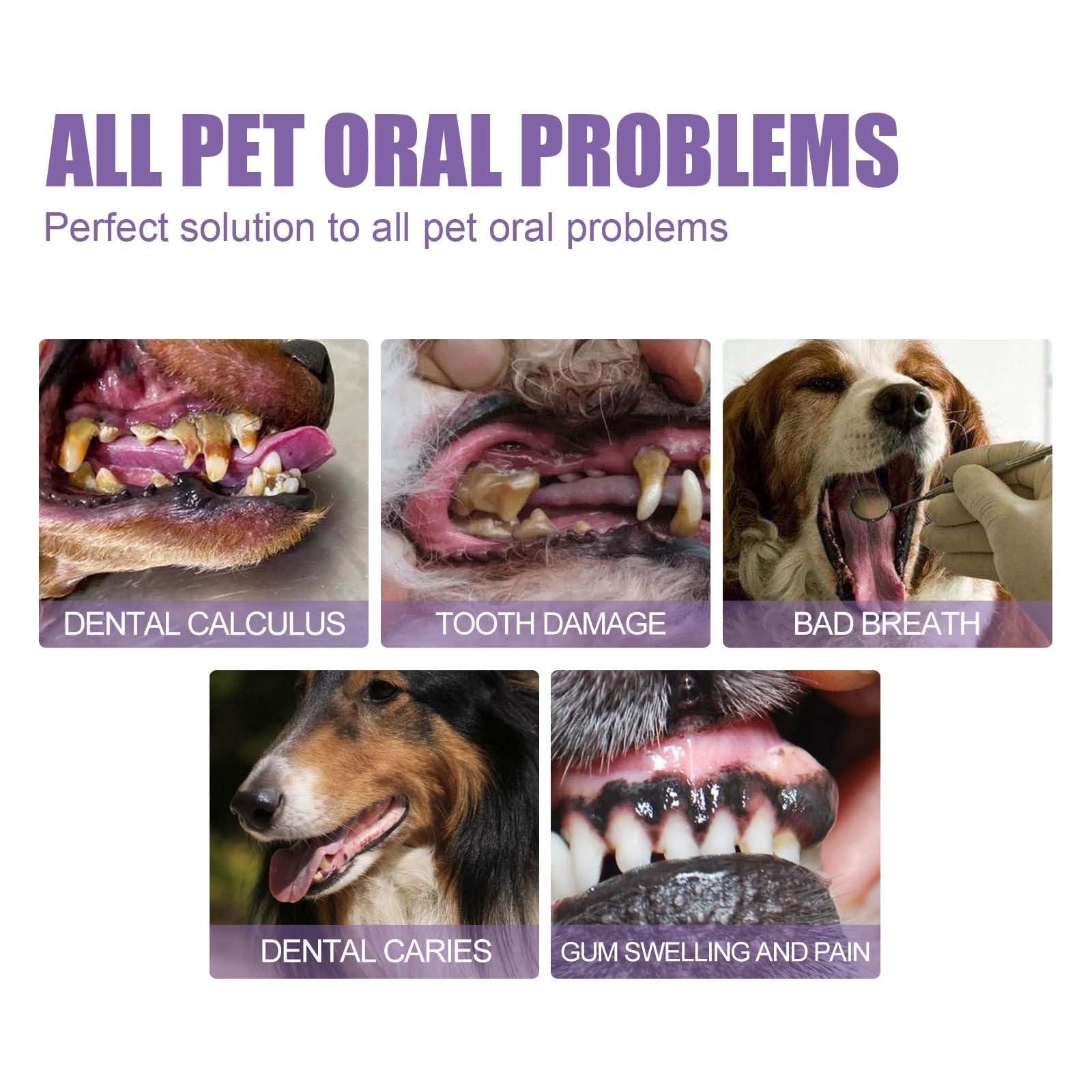 Cvreoz Pet Teeth Whitening Gel - Oral Care for Fresh Breath & Cleaning - 2PCS