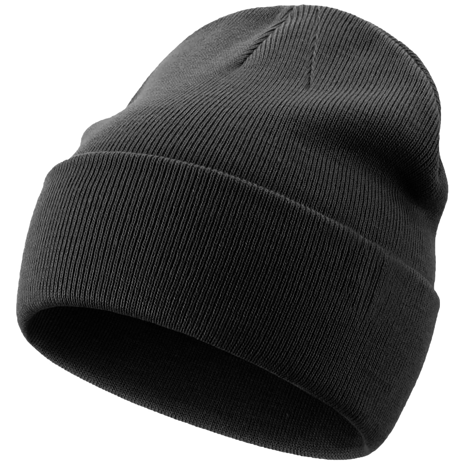 100% Cotton Unisex Beanie Hats for Women & Men - Soft Warm Winter Knit Cuffed Fisherman Skull Cap - Perfect for Outdoor Activities, Skiing, Hiking and Cold Weather Protection