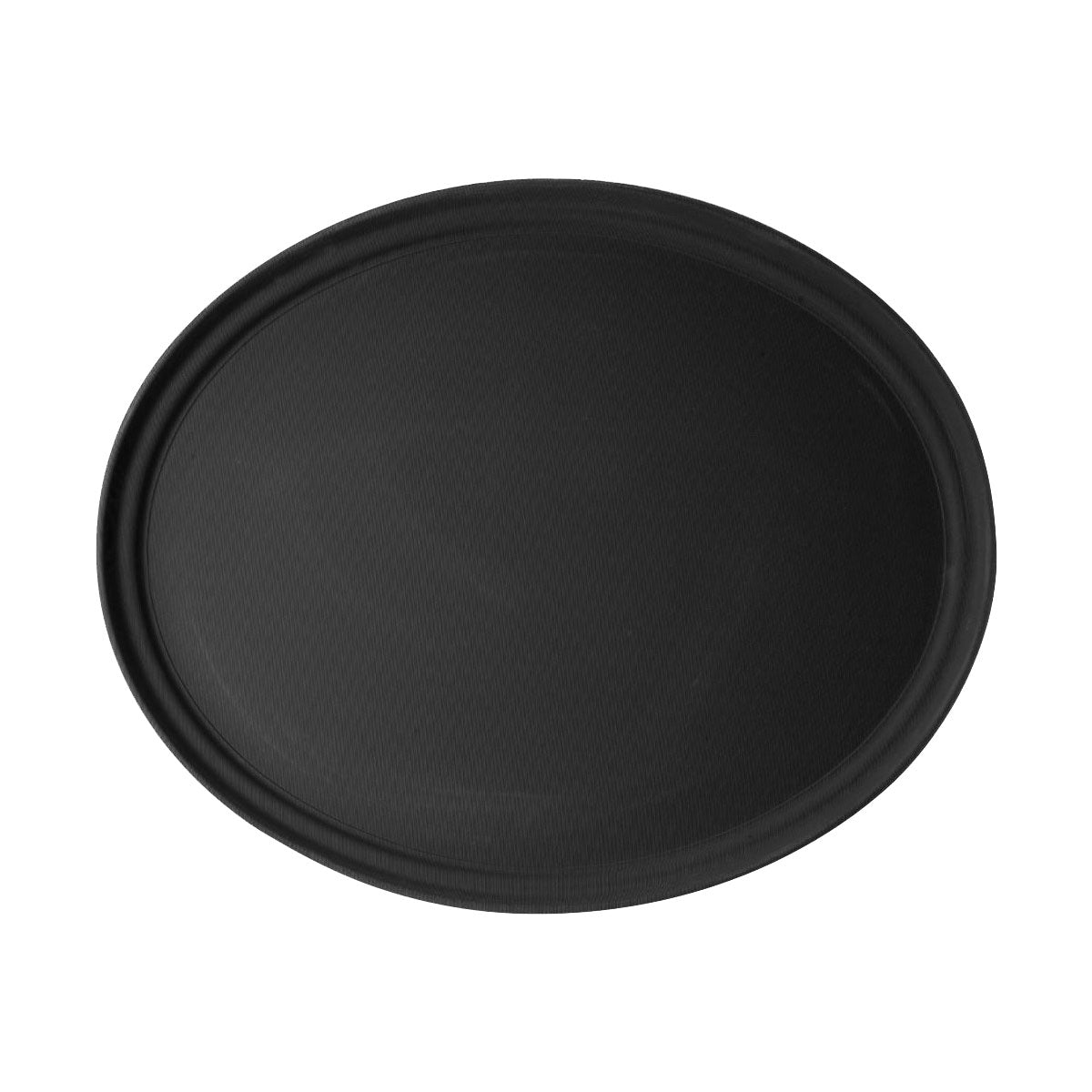 Cambro 2700CT110 Camtread Oval Serving Tray - 27 x 22 Inches, Black - Durable Food Service Tray for Restaurants, Catering & Buffet Serving