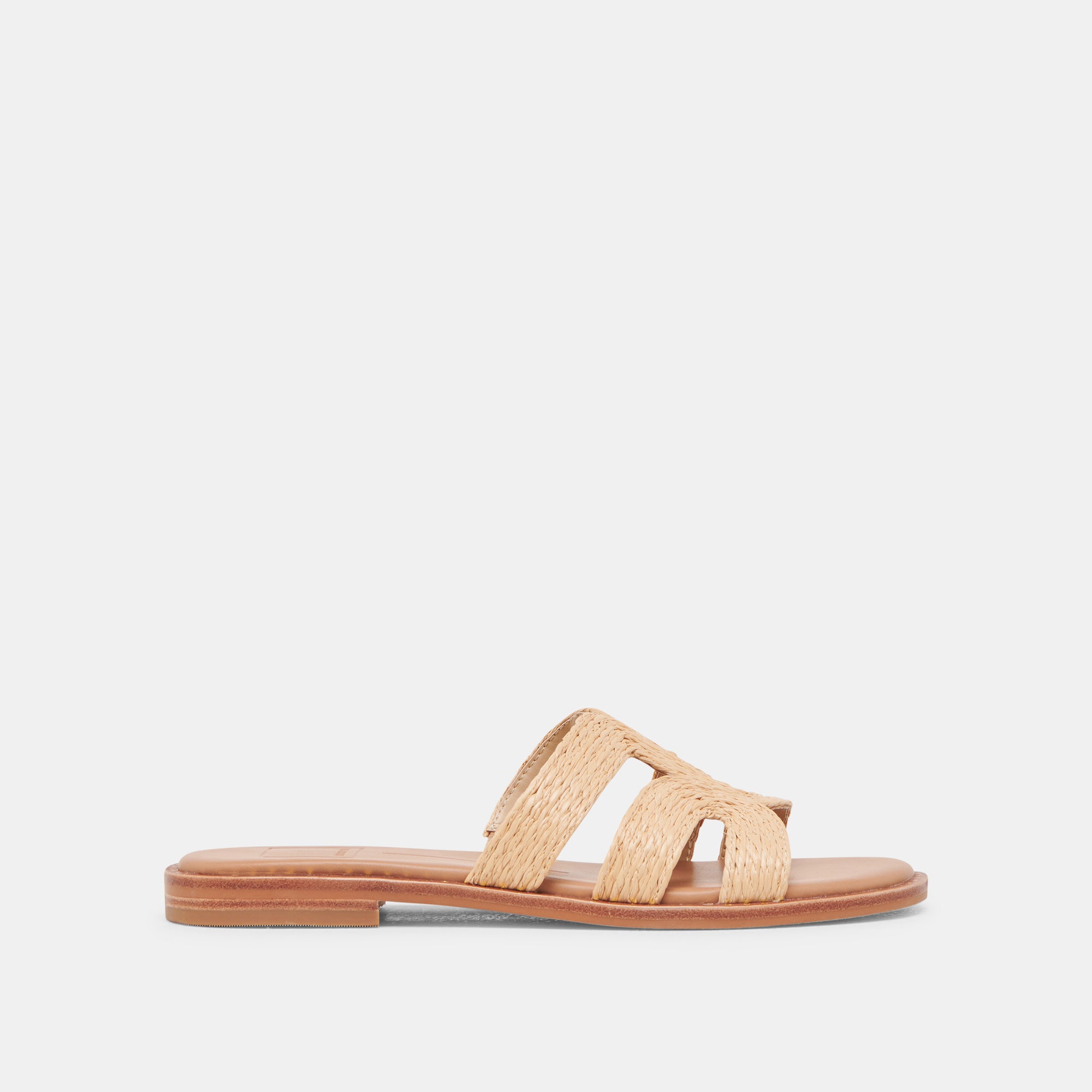 EMON Women's Wide Comfort Sandals - Lightweight Natural Raffia Material - Perfect for Beach, Vacation & Summer Outfits