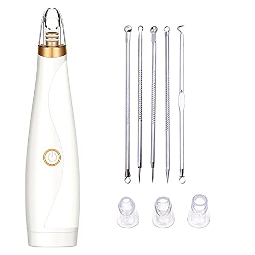 Electric Blackhead Remover Vacuum - 3 Suction Power & 5 Probes, USB Rechargeable for Women & Men | Perfect for Home Skincare Routine