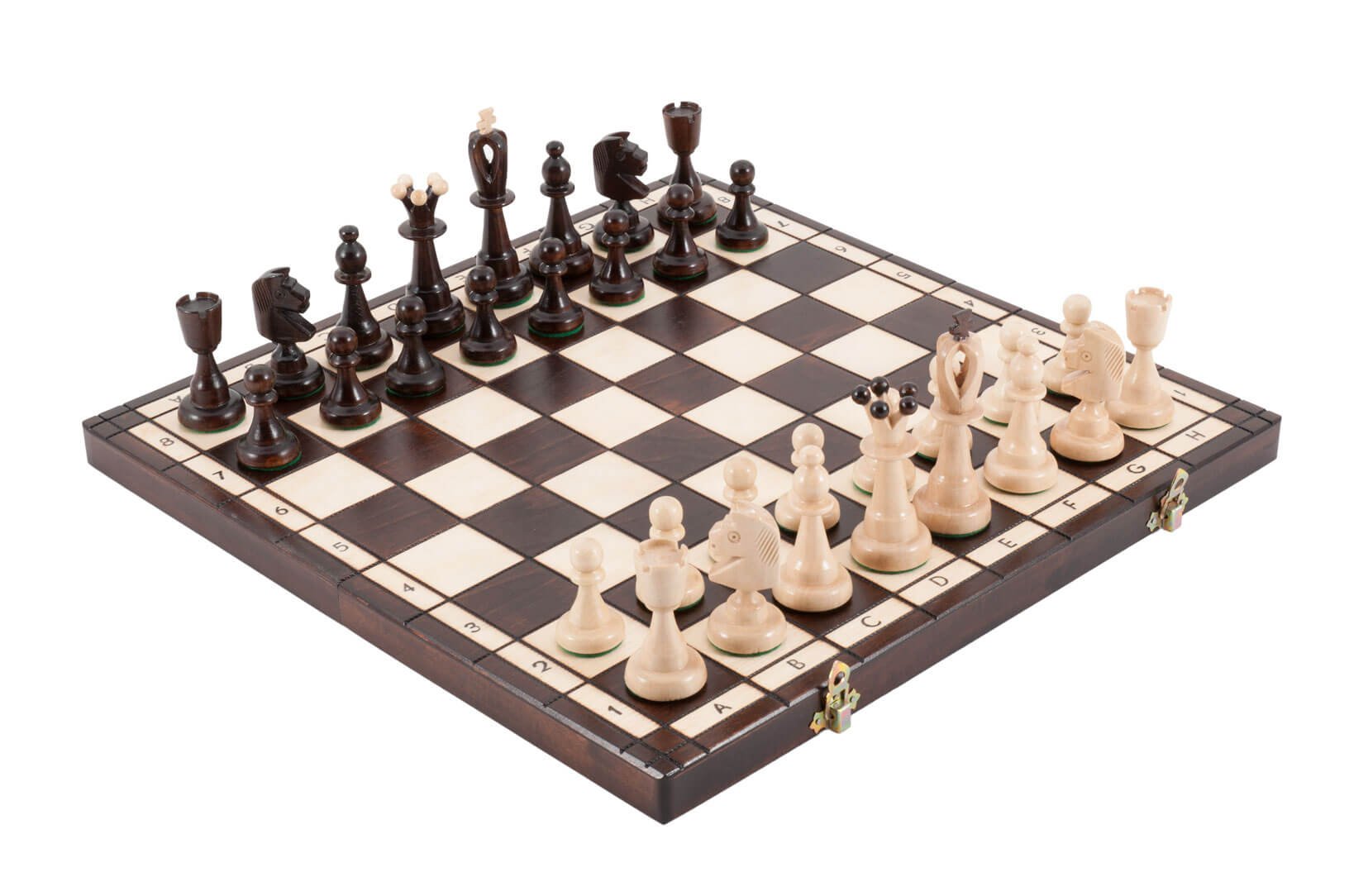 Premium Scandinavian Travel Chess Set & Board - Portable Folding Wooden Chess Game for Adults & Kids - Perfect for Camping, Travel, and Outdoor Adventures