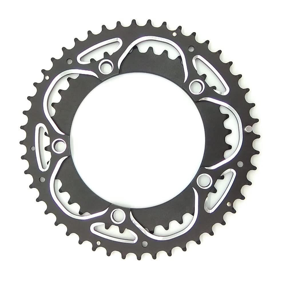 High-Performance Road Bicycle Chainring 130 BCD 53T 52T 50T 42T 39T - CNC Machined Chainwheel for Double Chain Setup - Perfect for Road Bikes & Folding Bikes - Ideal for Racing, Commuting & Long-Distance Cycling