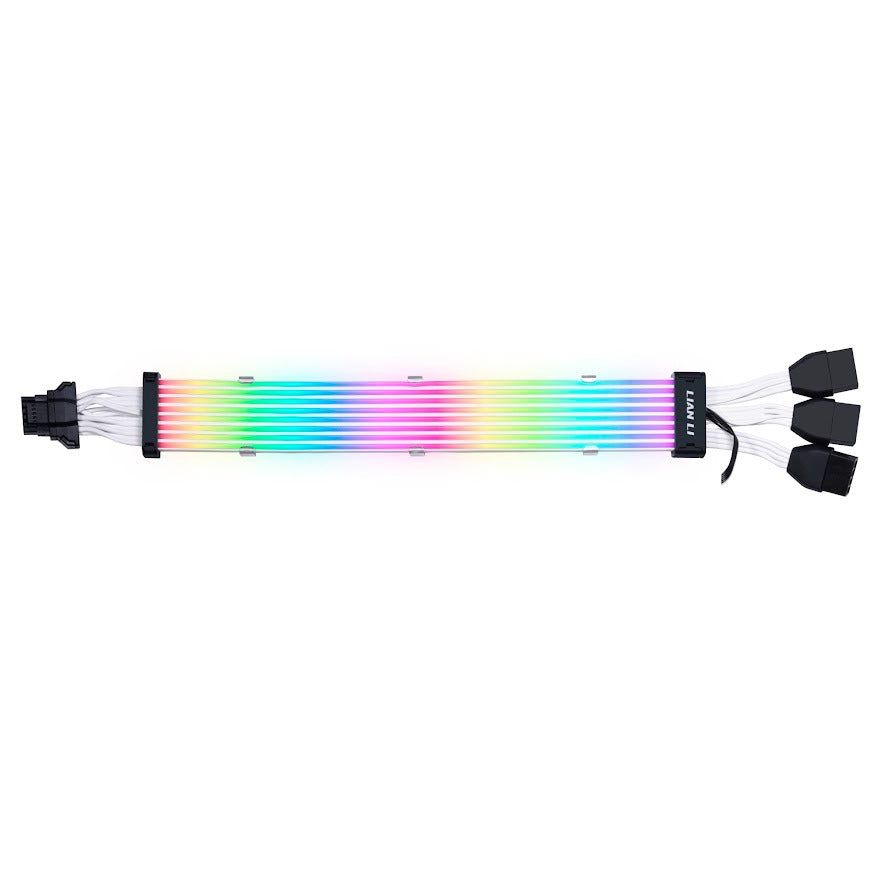 Lian Li Strimer Plus V2 12VHPWR to Triple 8-Pin RGB LED Power Extension Cable - Customizable Lighting for PC Gaming Rigs & Workstations