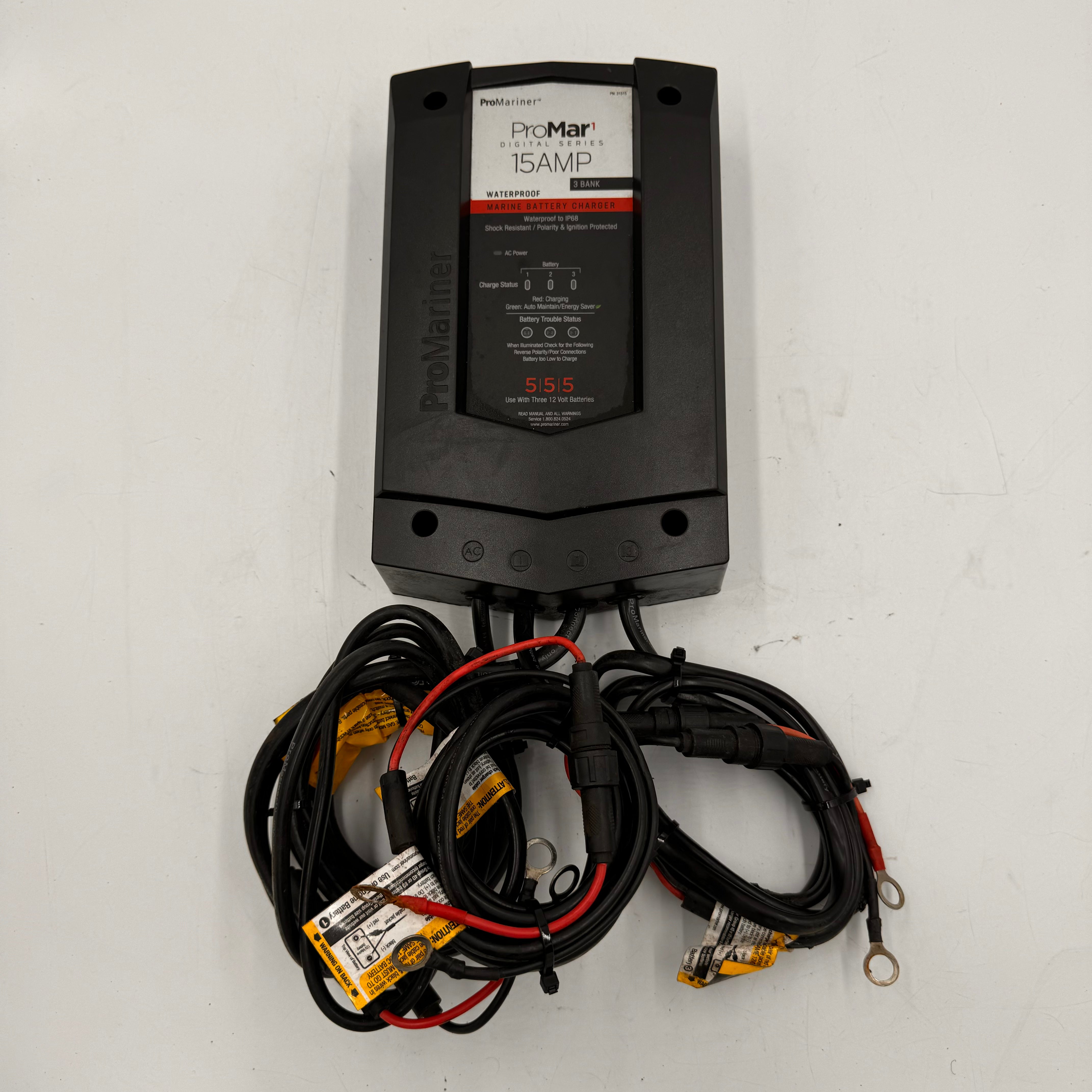 Pro Mariner 3 Bank Marine Battery Charger - 12V/24V Onboard Boat Battery Charger for Fishing Boats, Yachts & Watercrafts - Perfect for Marine, RV & Outdoor Adventures