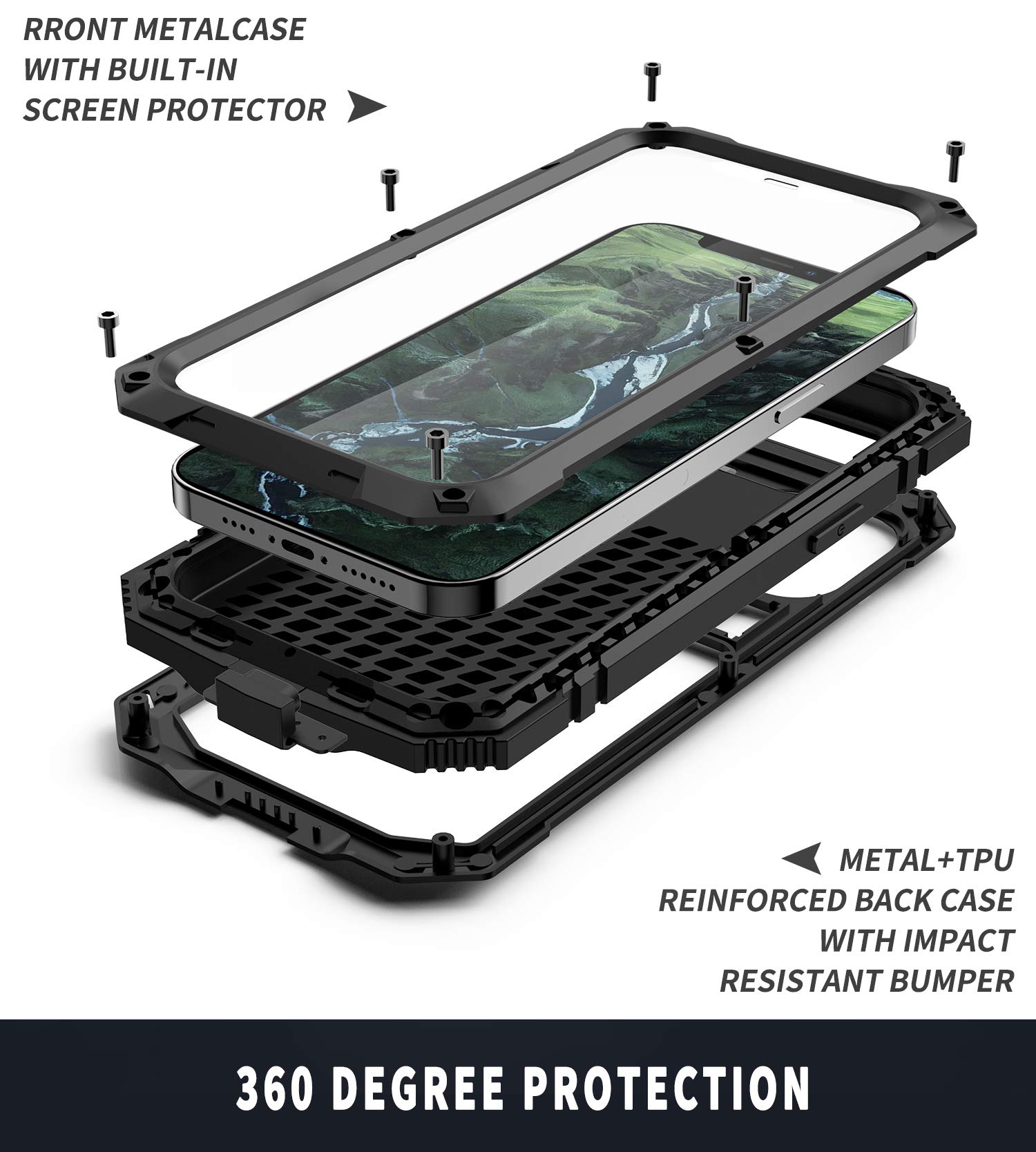 **Rugged Metal Case for iPhone 12 Pro Max (6.7