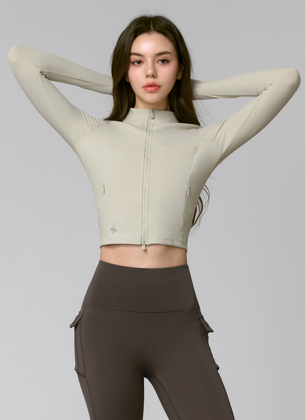Slim Fit Crop Zip Up Jacket for Women - Stylish Lightweight Outerwear for Spring & Fall - Perfect for Casual Outings, Travel, and Layering