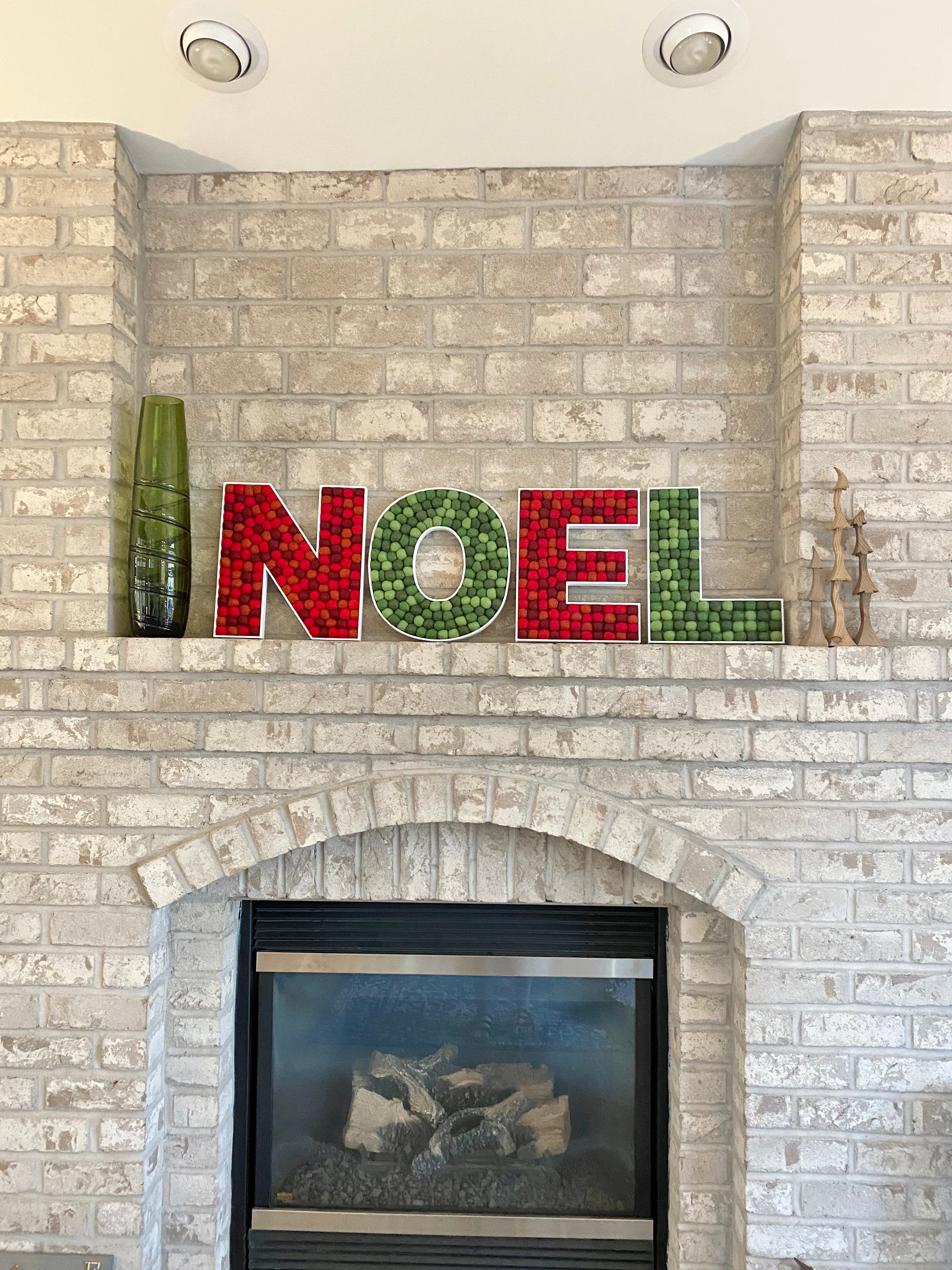 NOEL Felt Ball Christmas Letters - Handmade Wool Felt Holiday Decor for Xmas Tree, Mantel & Home Decorations (Perfect for Holiday Parties, Gift Wrapping & Festive Home Styling)
