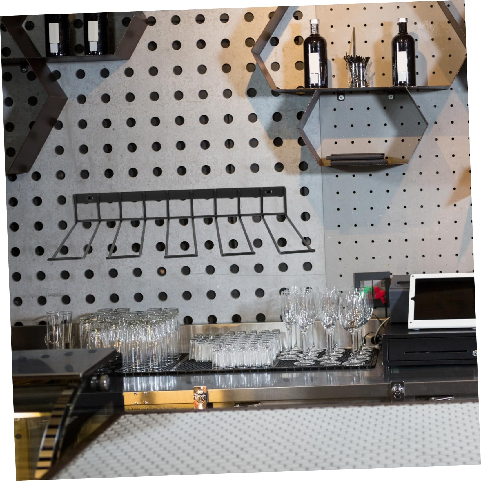 Angoily Electric Drill Storage Rack - Iron Tool Organizer for Cordless Drills in Workshop