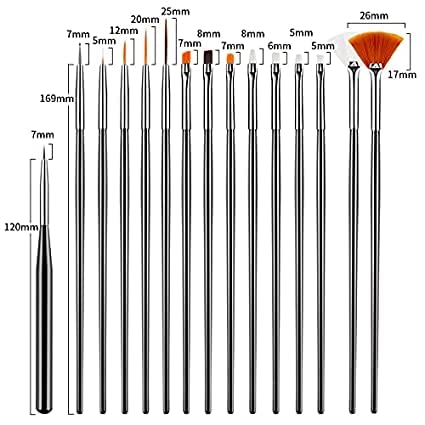 **31pcs Professional Nail Art Brush Set - Dotting Tools, Dust Brush, Striping Brushes & Drawing Pen for DIY Nail Designs | Perfect for Salon, Home Manicure & Nail Art Enthusiasts**