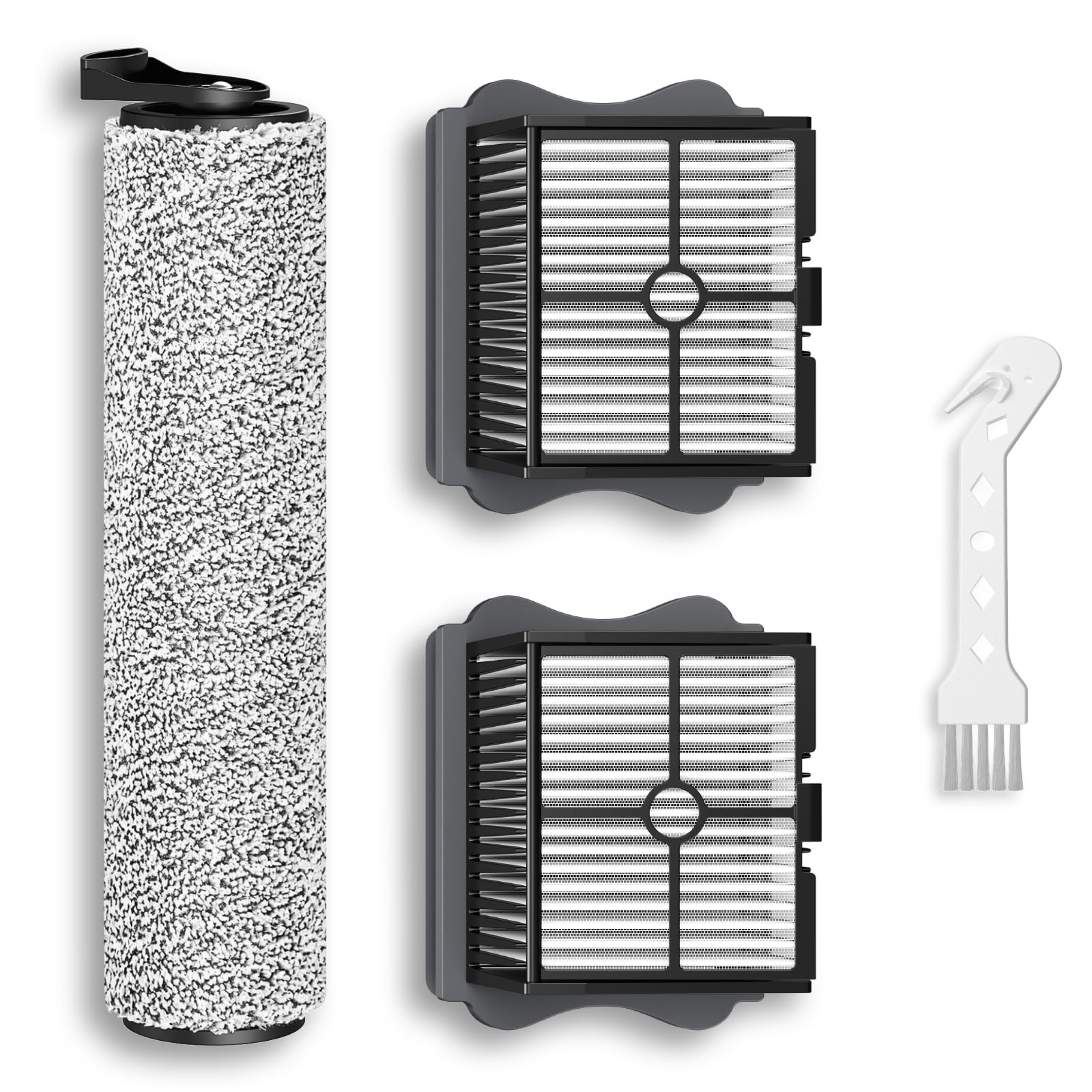 Tineco iFloor 3 & Floor One S3 Vacuum Cleaner Replacement Parts - 1 Brush Roller + 2 HEPA Filters + Cleaning Tool Set | Compatible Accessories for Cordless Vacuum | Home Cleaning & Pet Hair Removal