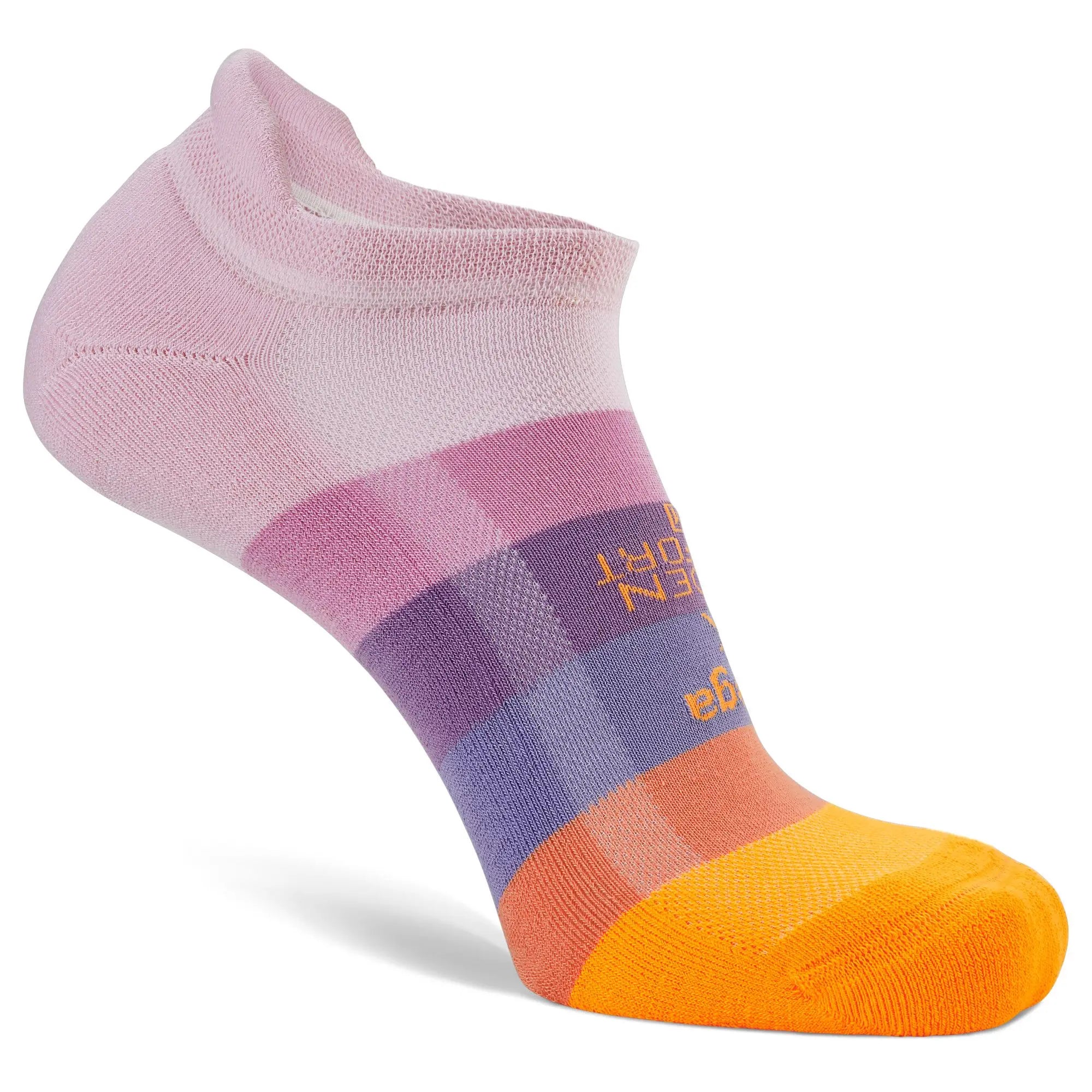 Hidden Comfort Running Socks for Men & Women - Breathable Cushioned Athletic Socks (Pink/Orange) - Perfect for Jogging, Gym Workouts & Everyday Wear