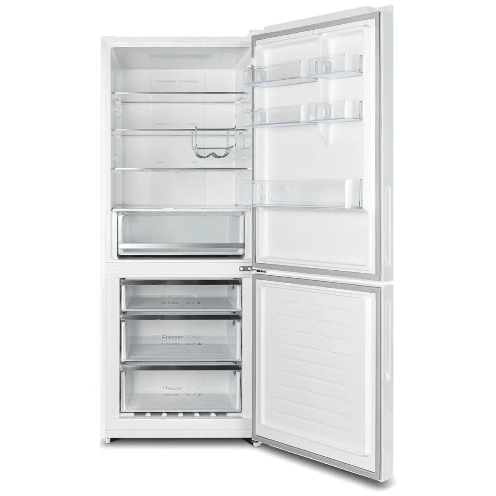 CHiQ CBM396NW3 396L Bottom Mount Refrigerator in White - Energy Efficient Large Capacity Fridge for Home, Kitchen, Office, and Restaurant Use