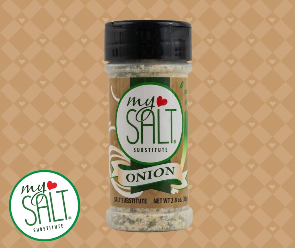 MySALT Onion Flavored Salt Substitute - Sodium-Free, Low Sodium Seasoning with Natural Onion Flavor | Perfect for Cooking, Baking & Healthy Meal Prep