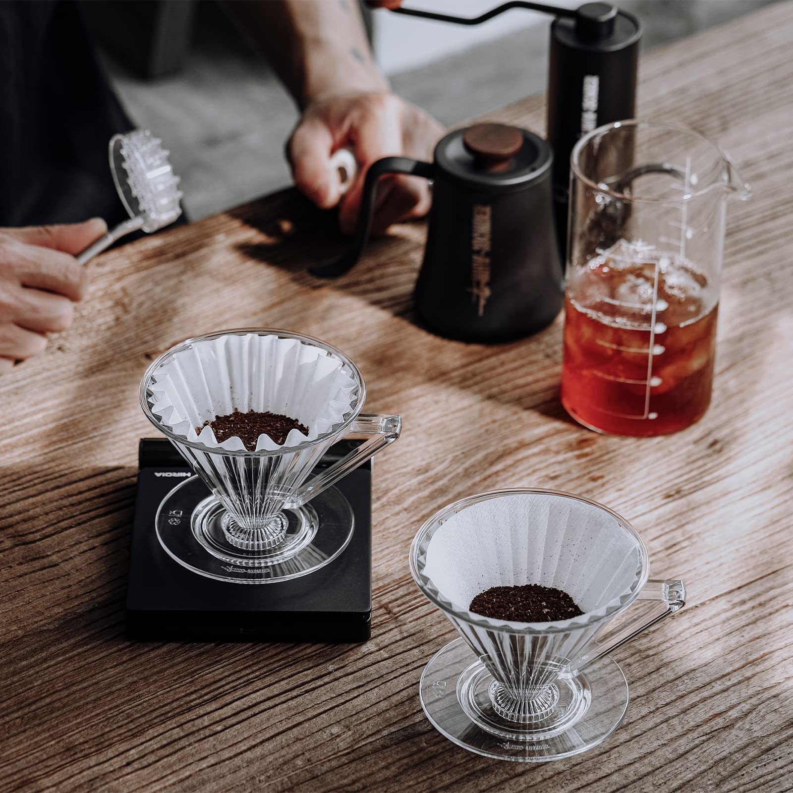 Premium MHW-3BOMBER R3 Manual Coffee Grinder & Pour Over Dripper - Perfect for Home Brewing, Camping & Travel Coffee Lovers