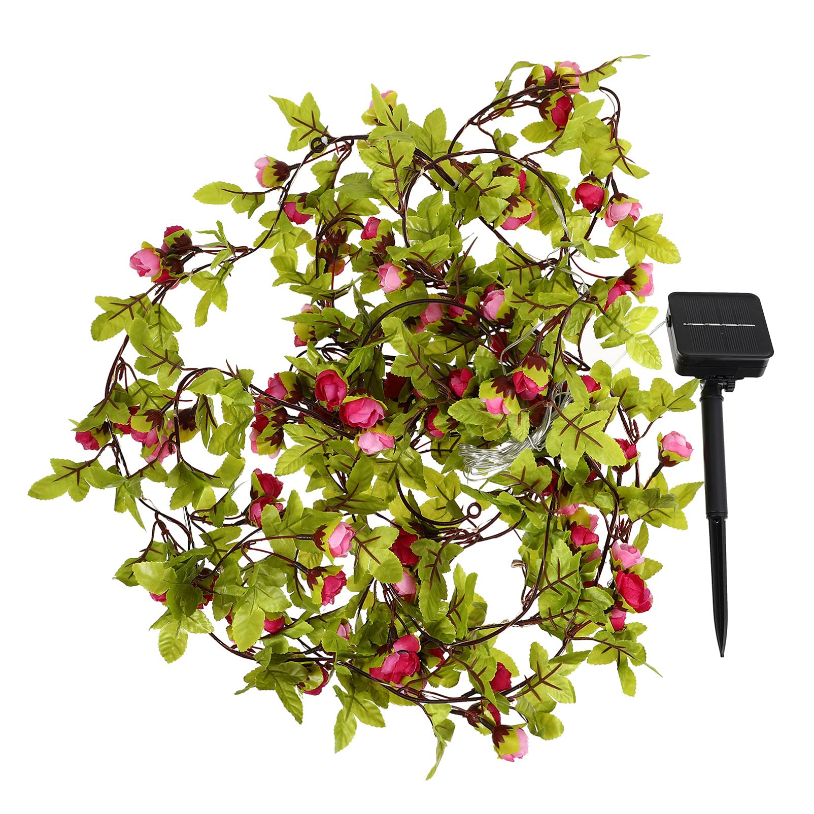 BESPORTBLE Solar Powered Ivy String Lights - 10ft LED Artificial Leaf Fairy Lights for Outdoor Garden, Patio, Wedding, Party Decor - Waterproof & Energy Saving Twinkle Lights for Home, Yard, and Landscape Lighting