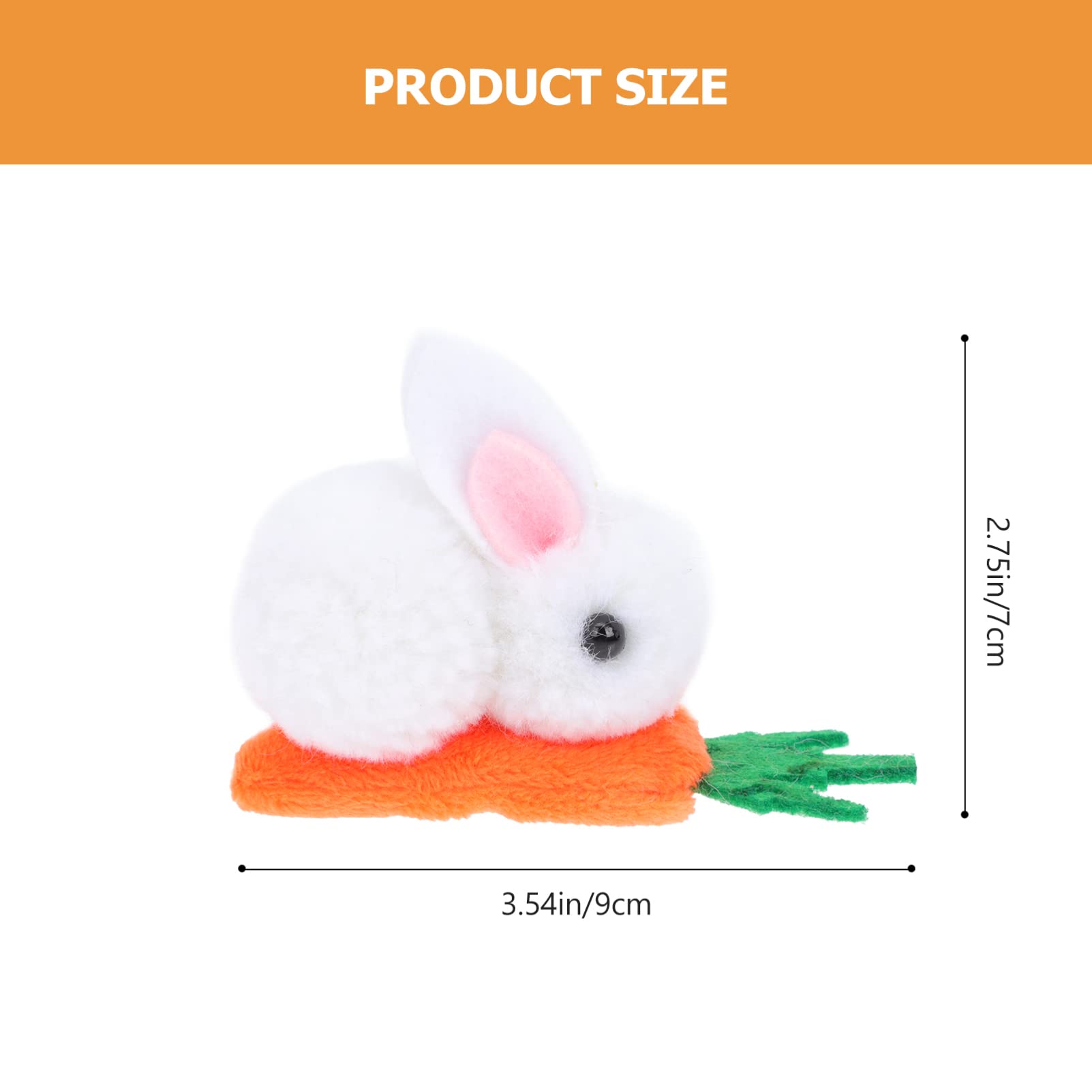 KALLORY 4pcs Bunny Hair Clips for Girls - Cute Carrot Hair Barrettes, Non-Slip Hair Claw Clips, Easter Hair Accessories for Kids (Red) | Perfect for Easter Outfits, Spring Fashion, and Party Hair Decorations