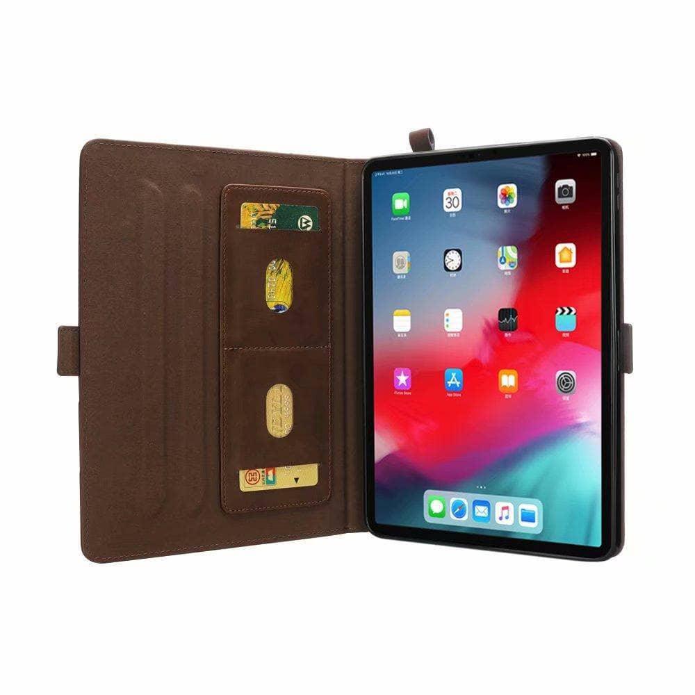 Shockproof Double Row Kickstand Card Slot Case for iPad Pro 11 (2018) with Apple Pencil Holder - Perfect for Work, Travel, and Everyday Use