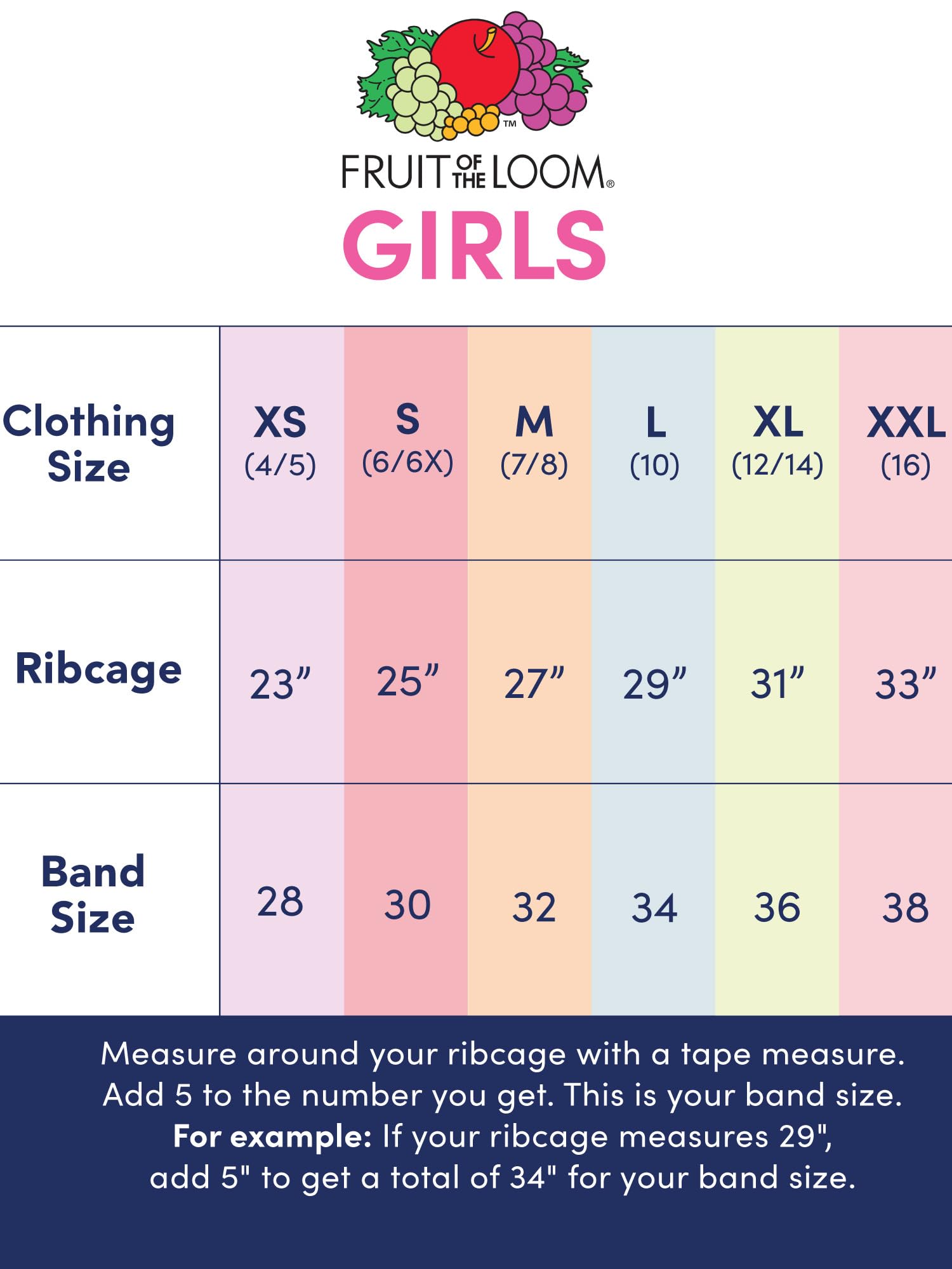 Fruit of The Loom Girls' Cotton Built-up Stretch Sports Bra - Comfortable Support for Active Girls, Perfect for Running, Yoga & Gym Workouts