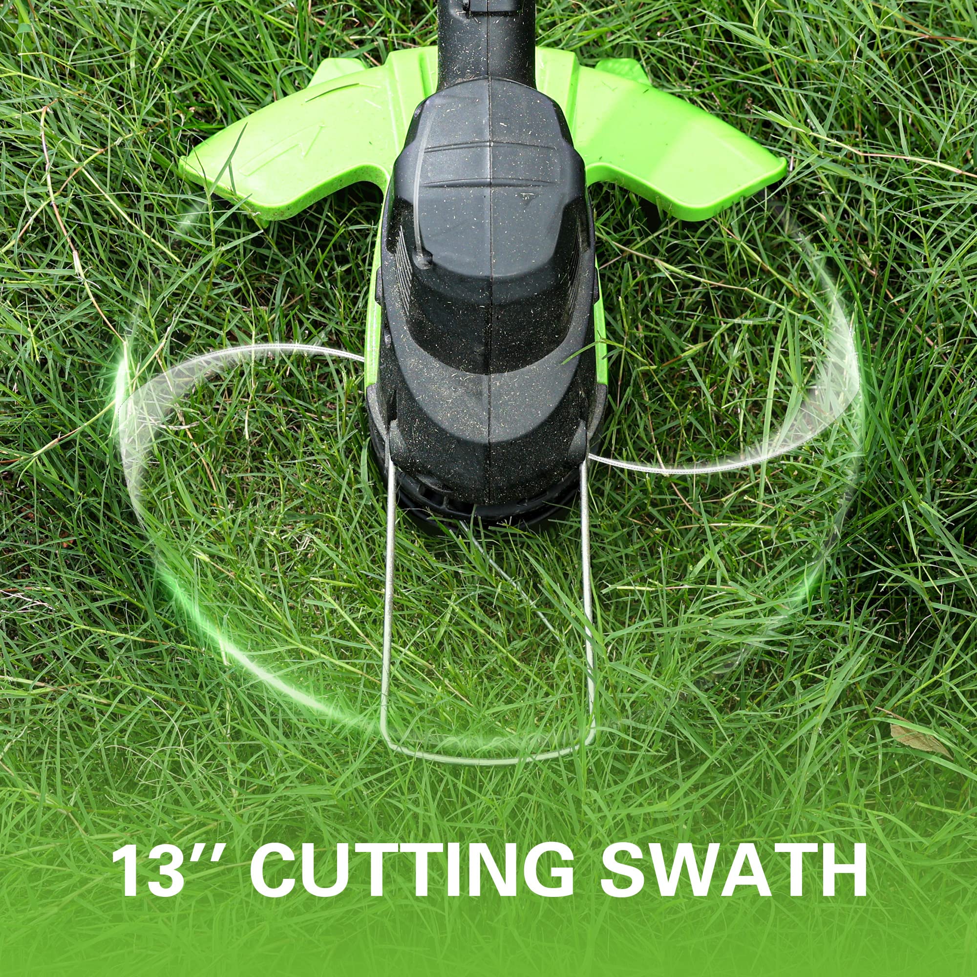 Greenworks 80V 13-Inch Cordless String Trimmer with 2Ah Battery & Fast Charger - Lightweight Weed Eater for Lawn Edging, Yard Maintenance & Landscaping