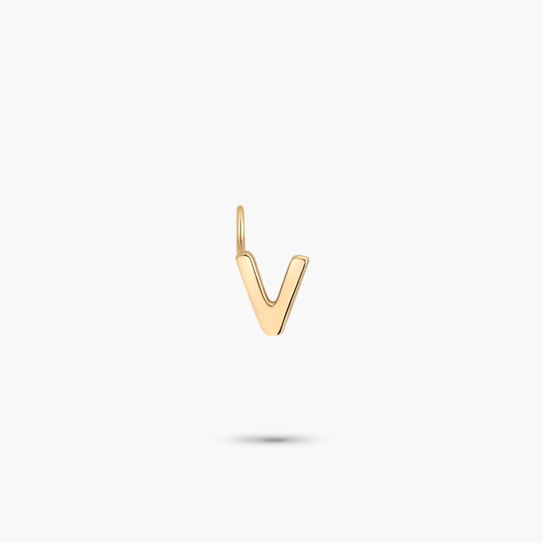 14K Yellow Gold Mini Alphabet Charm - Tiny Letter Pendant for Necklace, Bracelet & Jewelry Making - Perfect for Personalized Gifts, Birthdays & Special Occasions