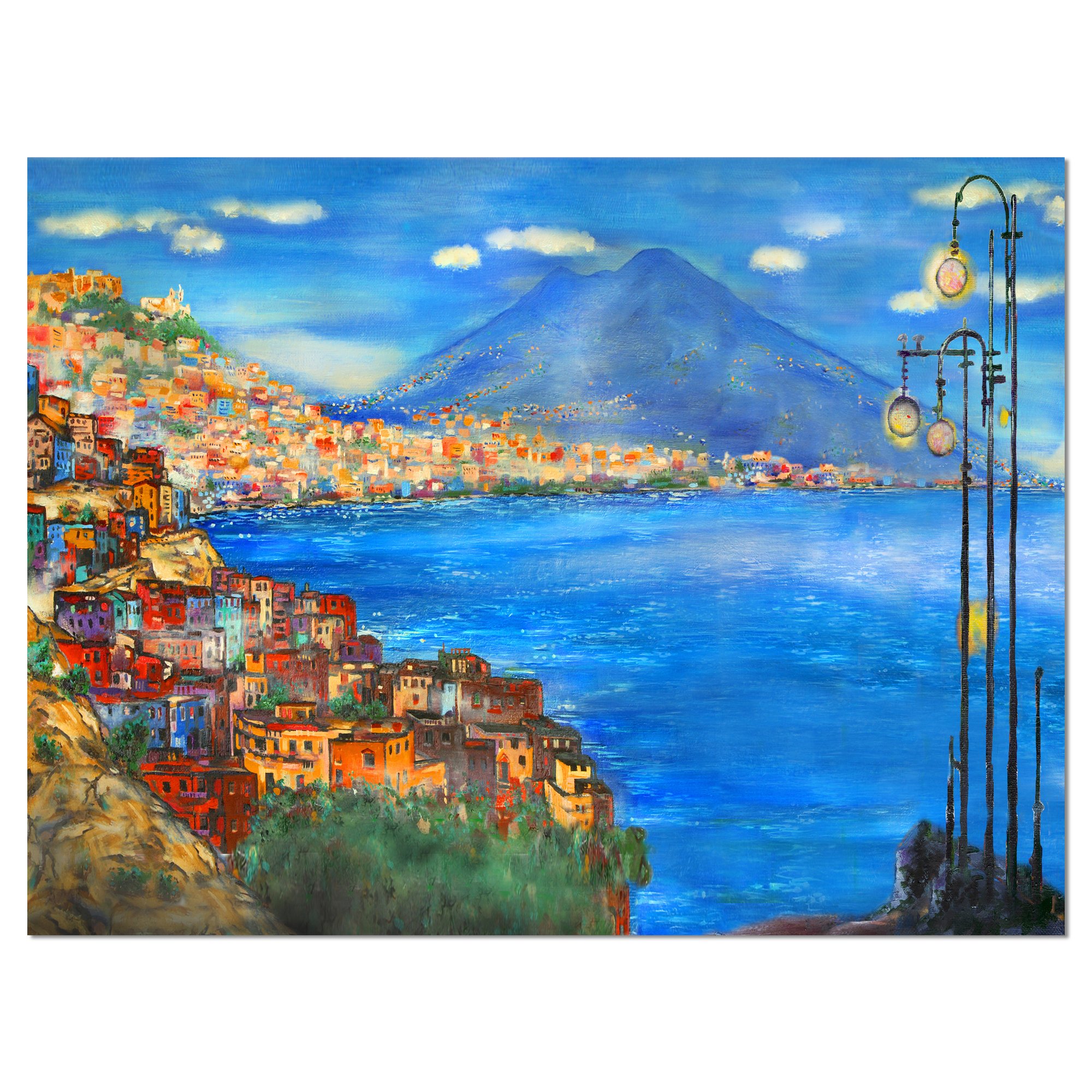 Saturday Night Sea Landscape Painting Canvas Print - Coastal Wall Art for Living Room, Bedroom & Office Decor